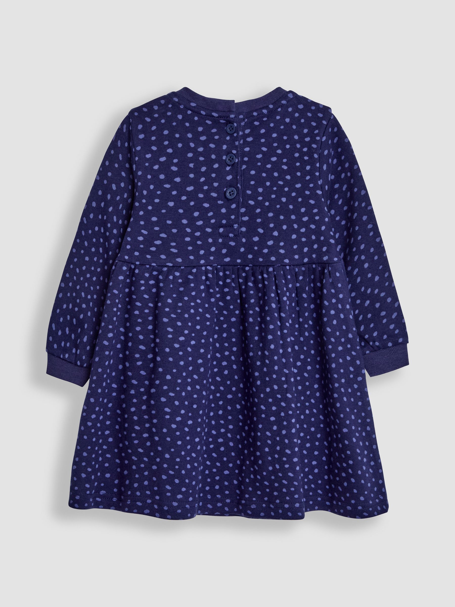 Navy Blue Dino Appliqué Sweat Dress - Image 2 of 3