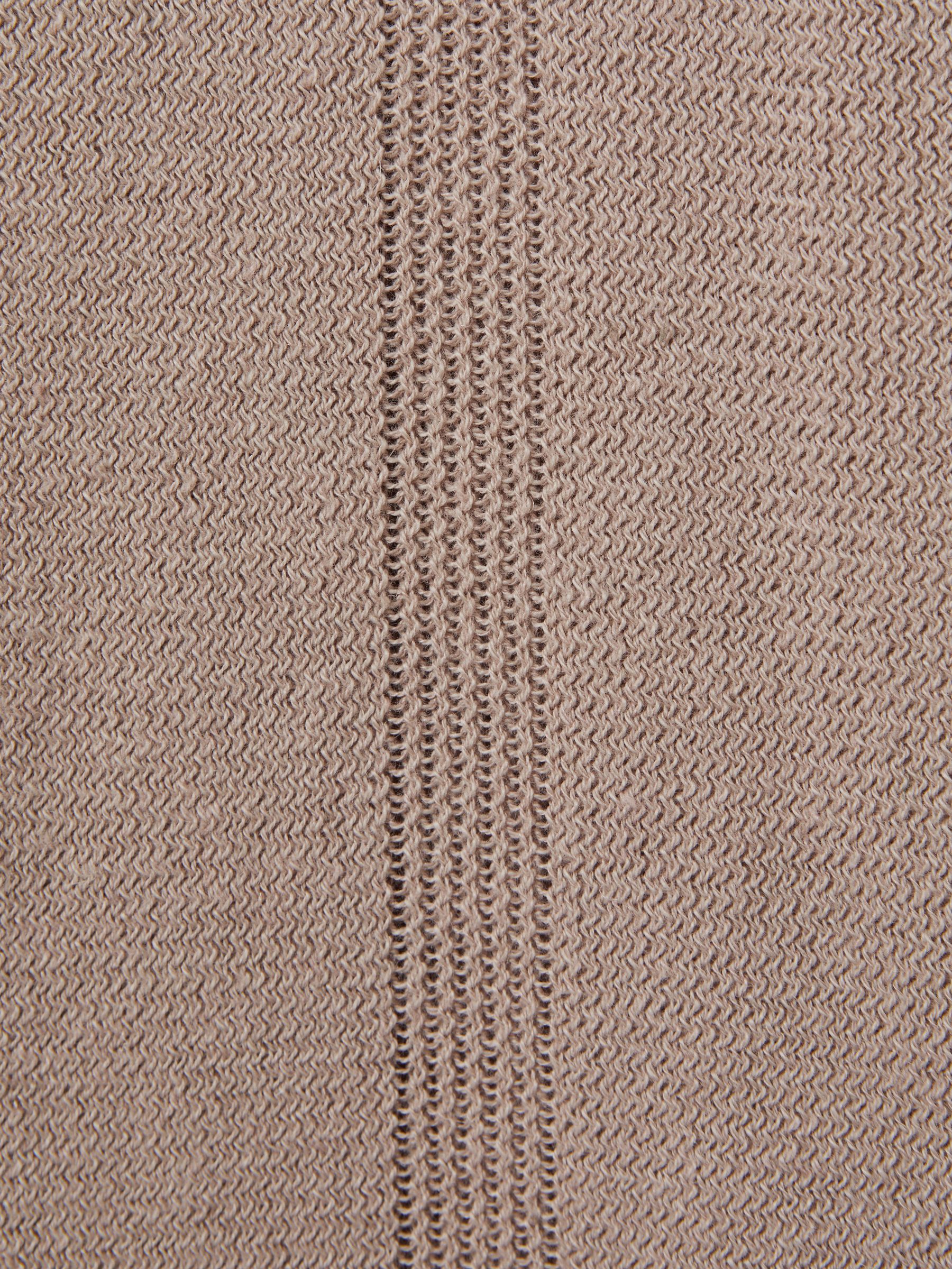 Paige Cotton-Linen Knitted Shirt in Mocha - Image 5 of 5