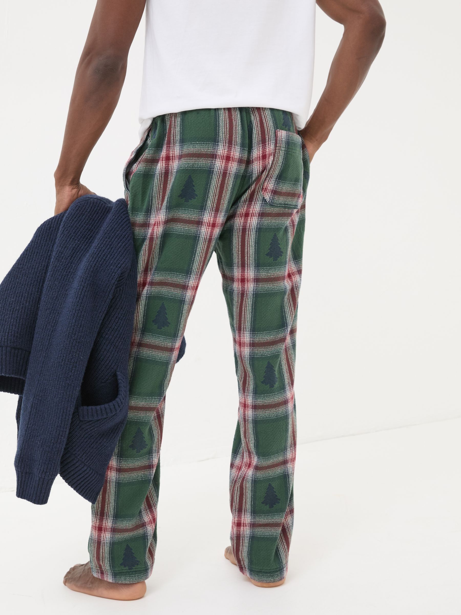 Green Christmas Tree Check Pyjama Bottoms - Image 2 of 6