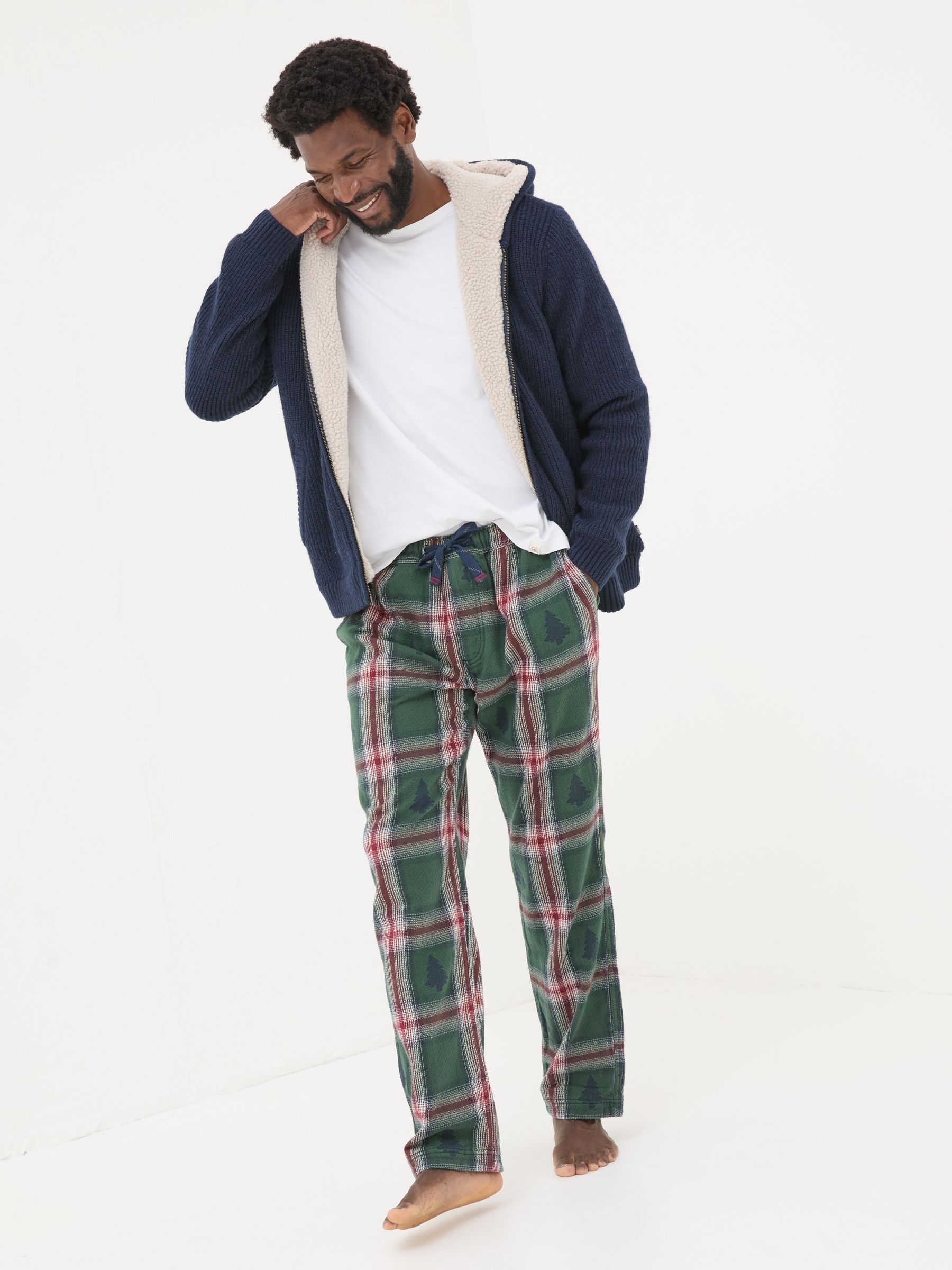 Green Christmas Tree Check Pyjama Bottoms - Image 3 of 6