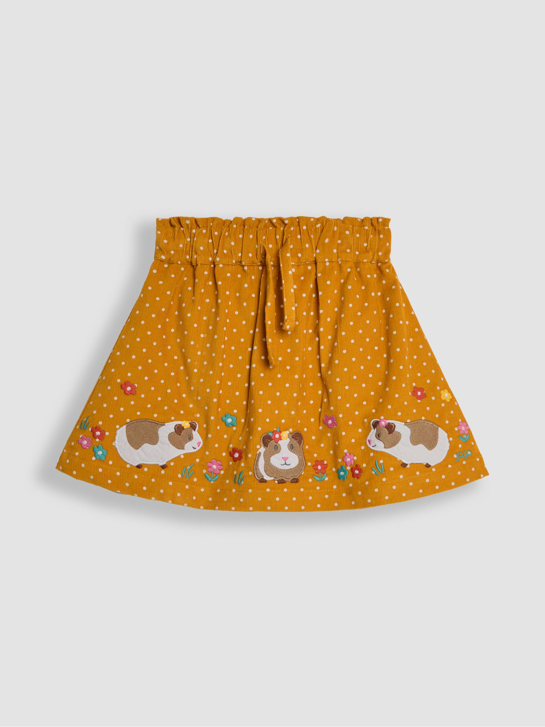 Mustard Guinea Pig Applique Cord Skirt - Image 1 of 3