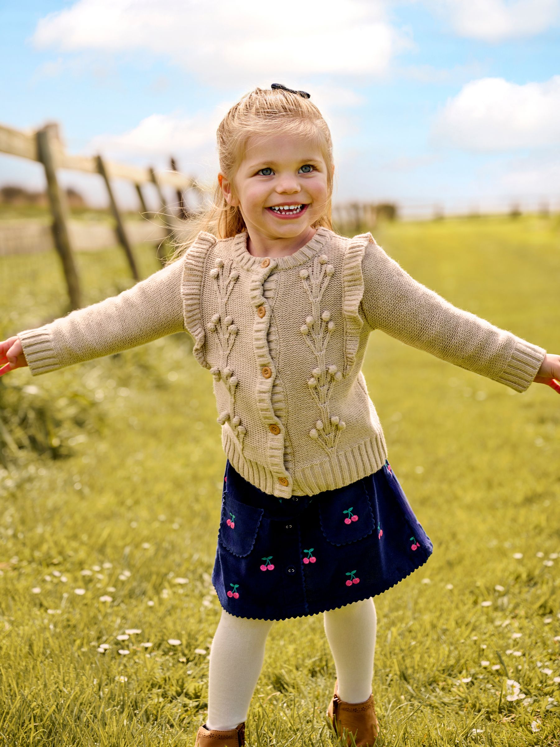 Natural Frill Shoulder Cardigan - Image 1 of 5