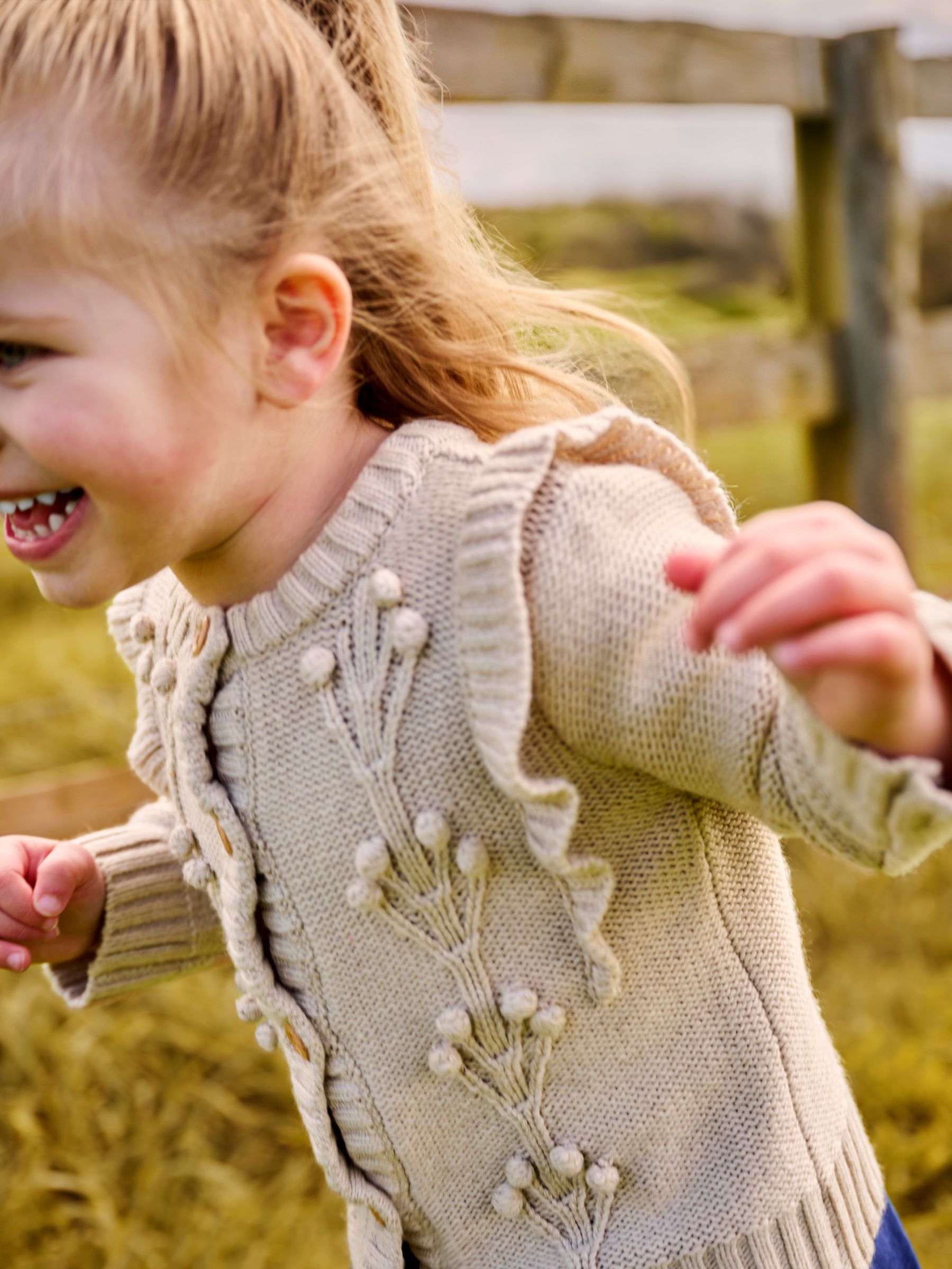 Natural Frill Shoulder Cardigan - Image 2 of 5