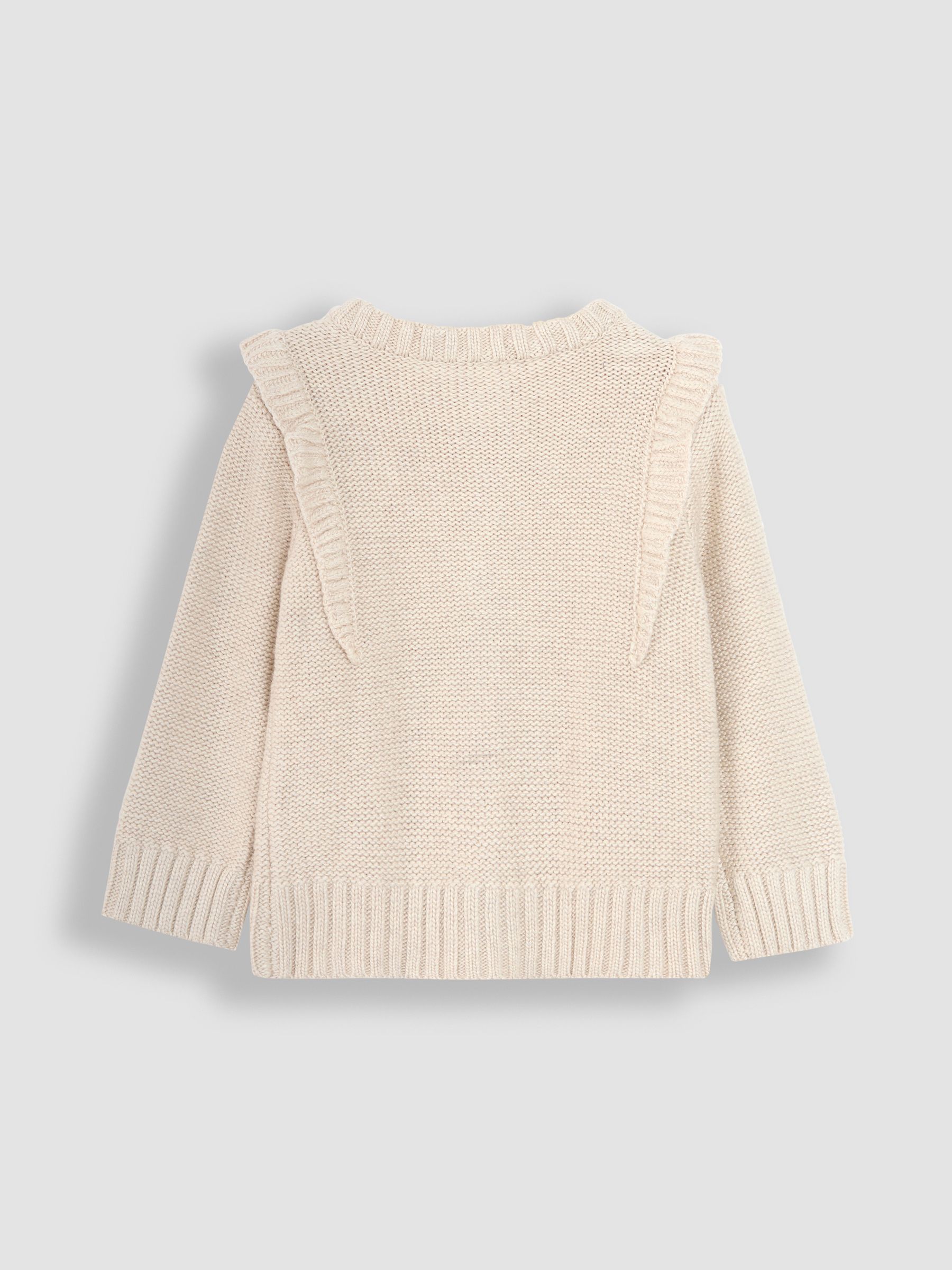 Natural Frill Shoulder Cardigan - Image 4 of 5