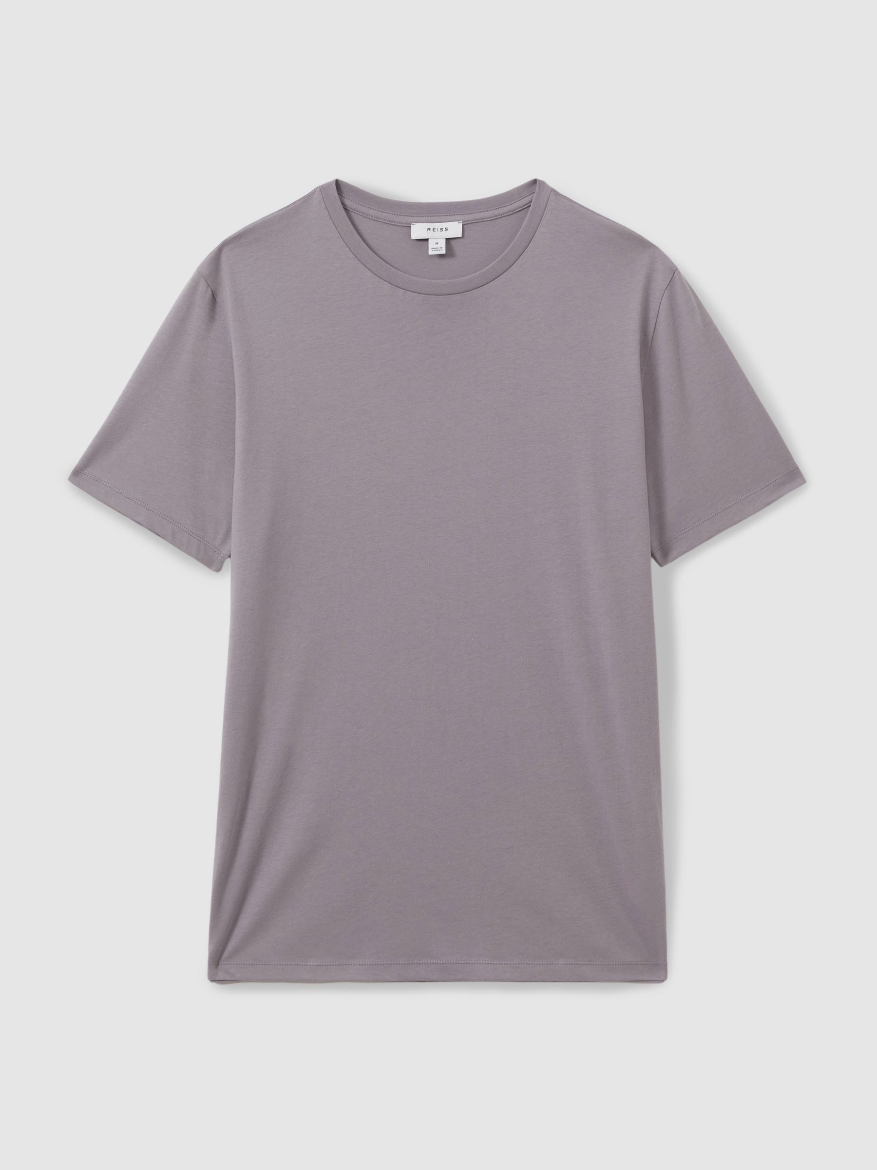 Cotton Crew Neck T-Shirt in Purple Cosmic Sky - Image 2 of 5