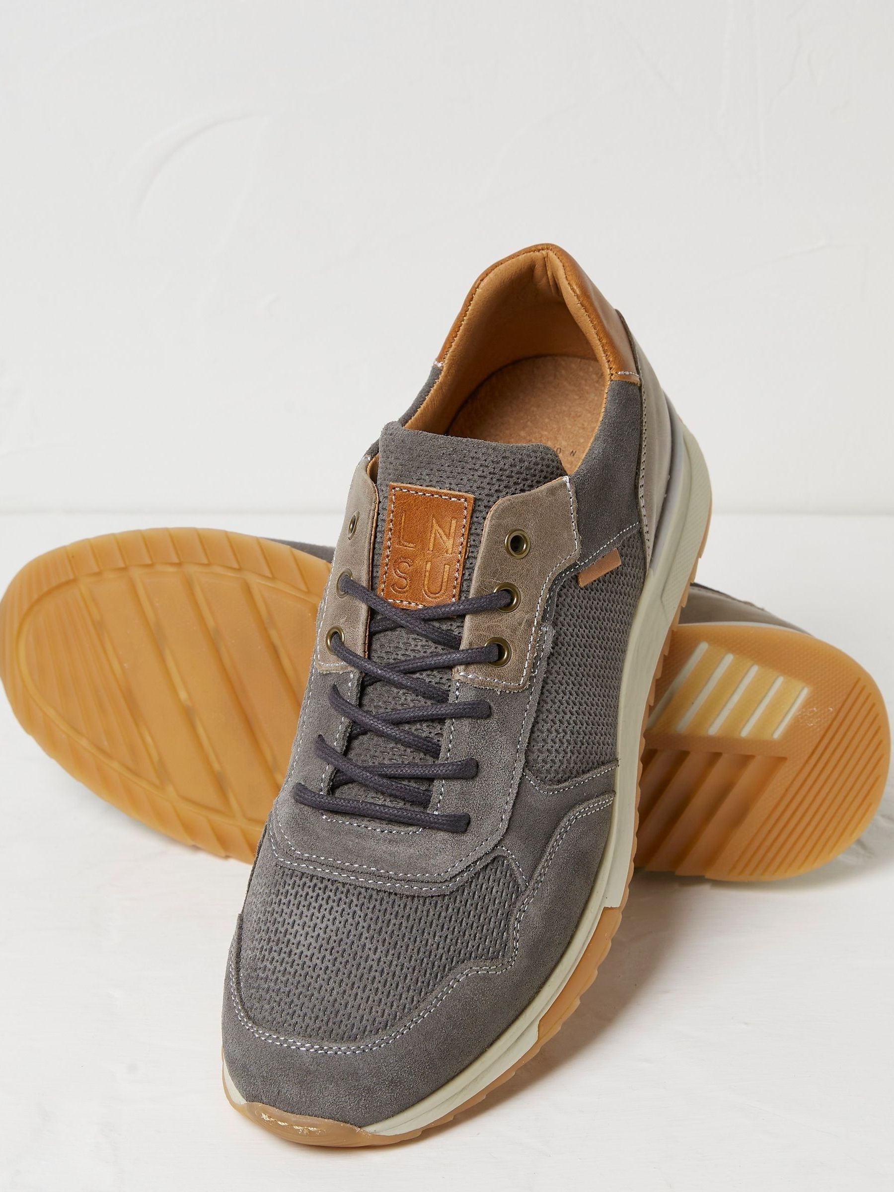 Wells Grey Leather Runner Trainers - Image 4 of 6