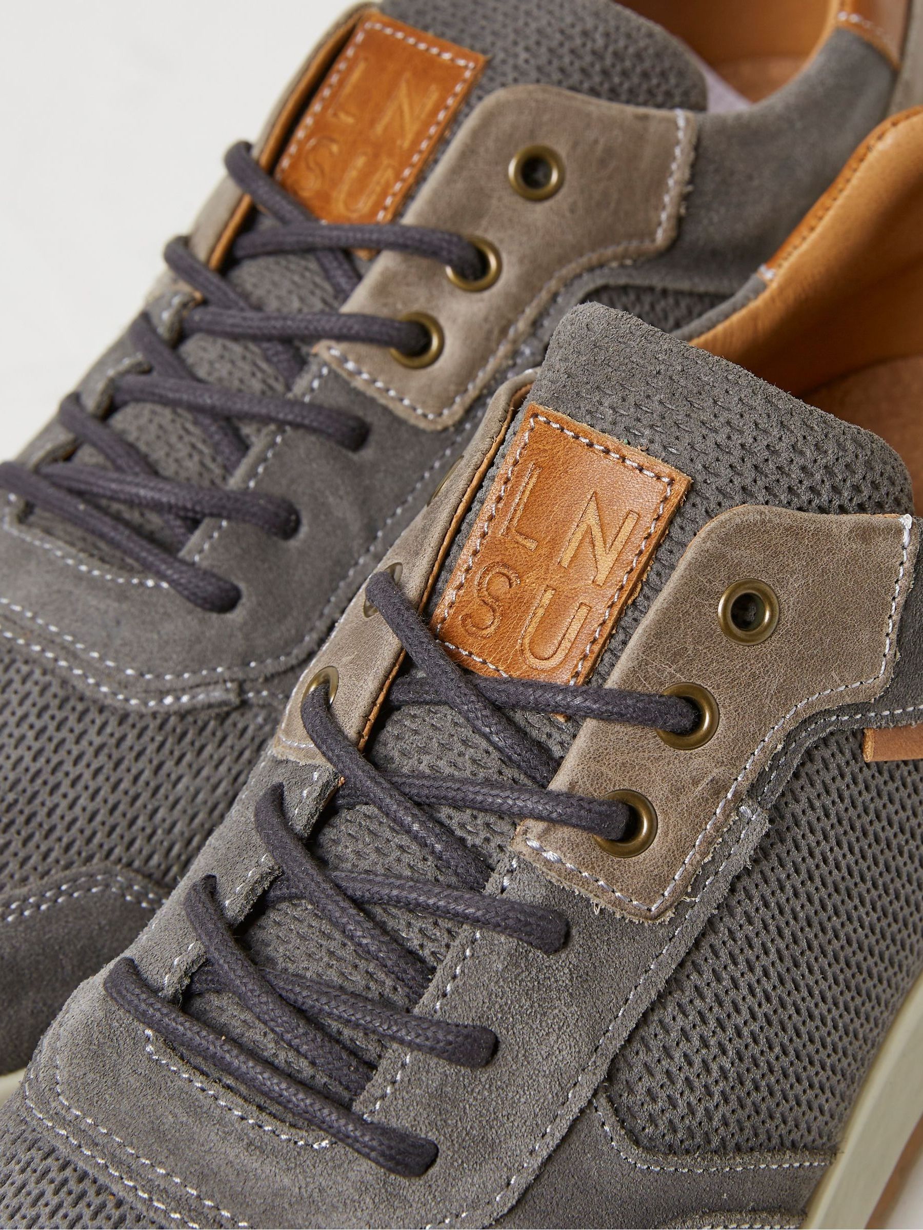 Wells Grey Leather Runner Trainers - Image 5 of 6