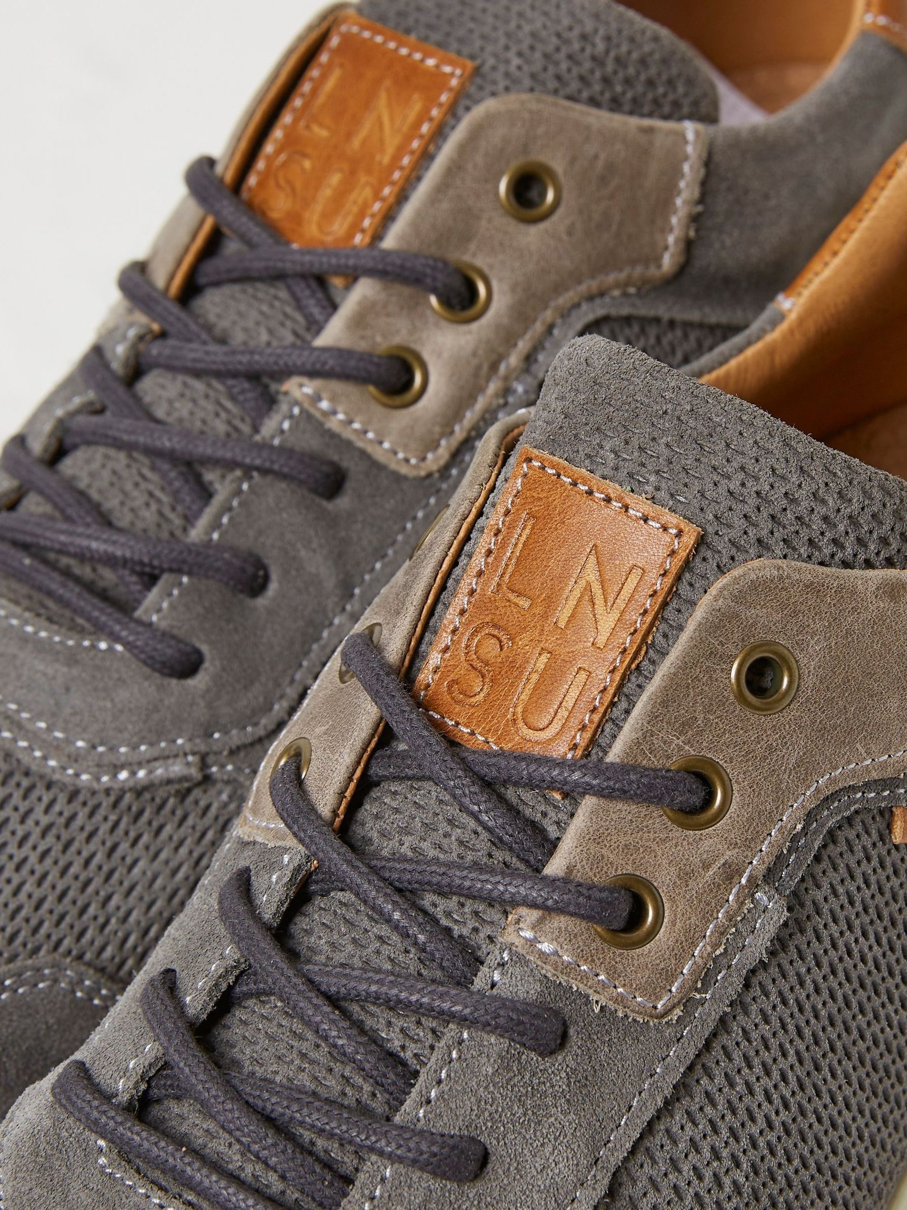 Wells Grey Leather Runner Trainers - Image 6 of 6