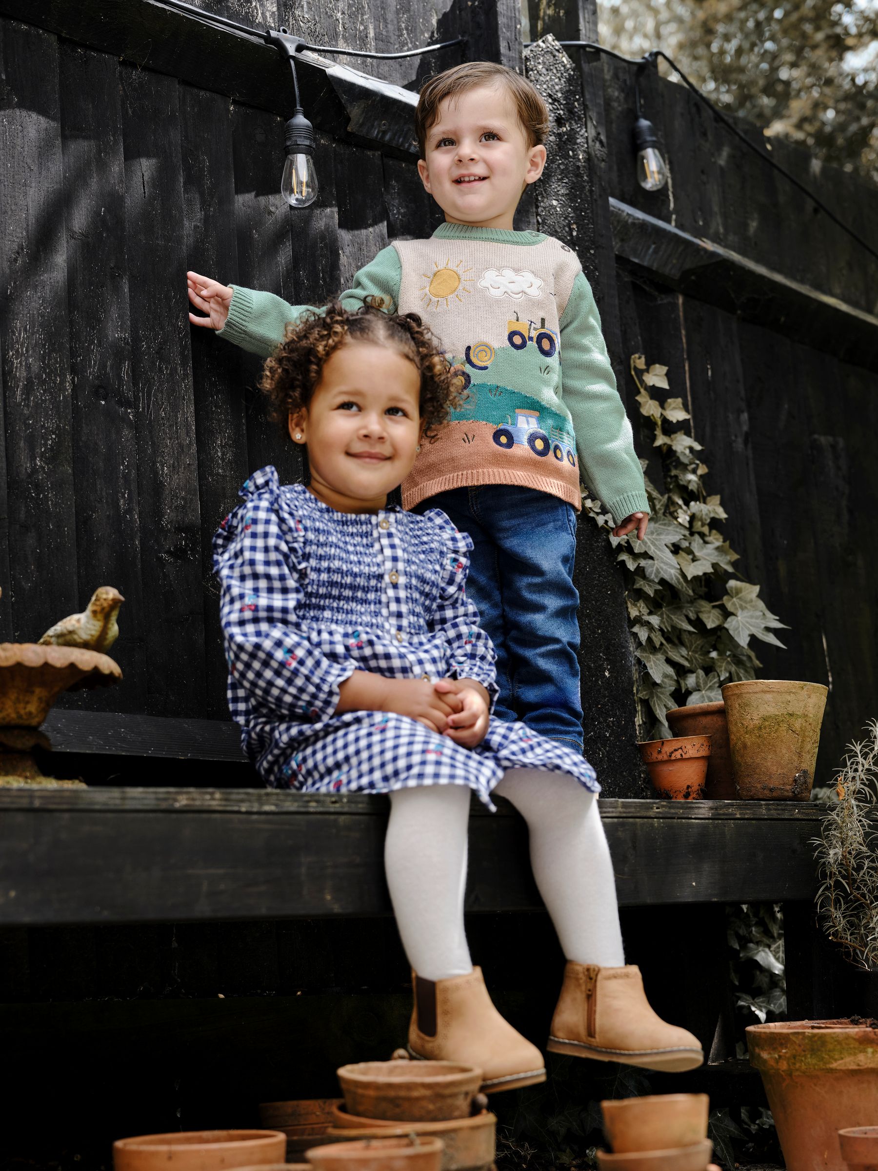 Green Farm Button Detail Jumper - Image 3 of 7