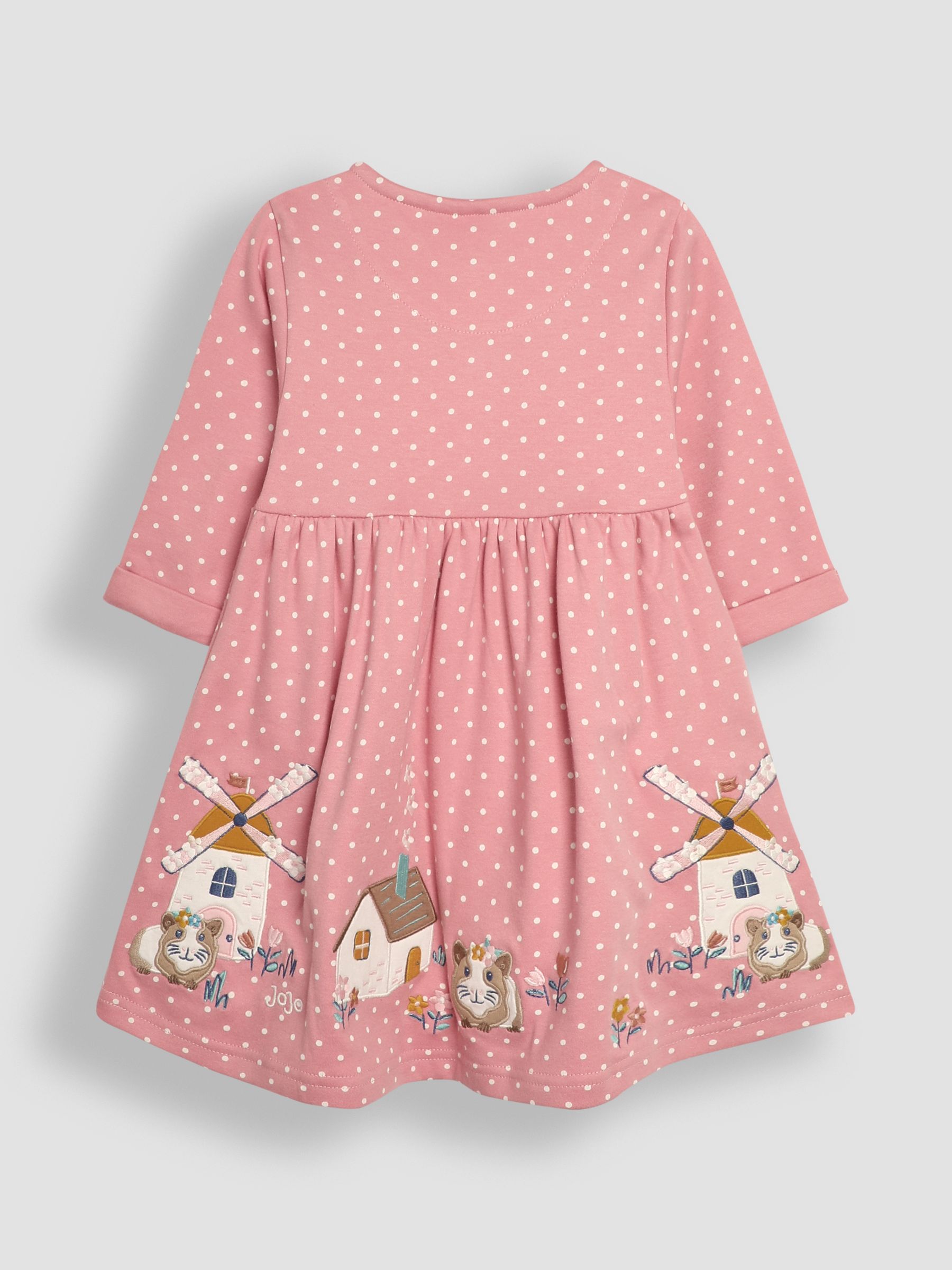 Pink Guinea Pig Appliqué Button Front Dress - Image 2 of 3