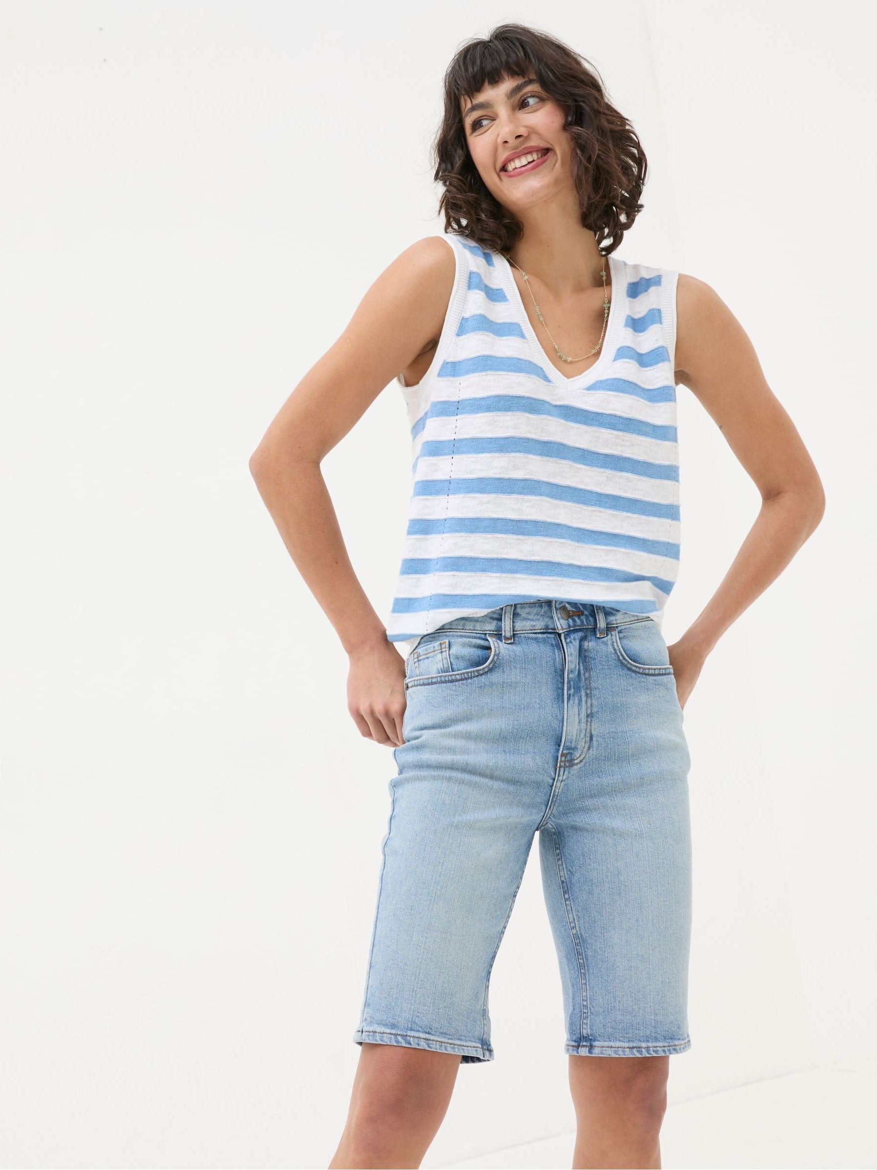 Bisley Blue Denim Bermuda Shorts - Image 1 of 4