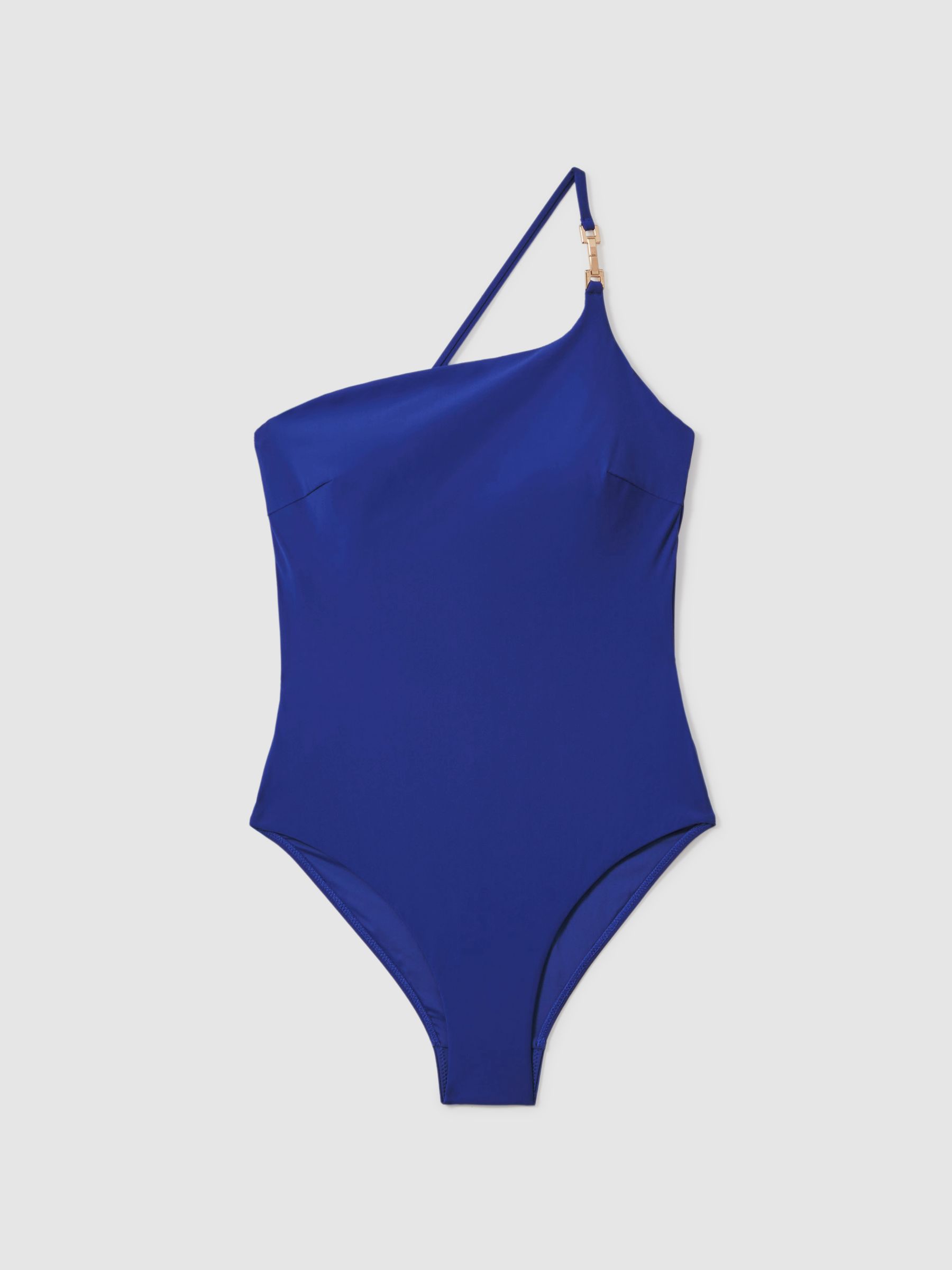 Asymmetric Cross-Back Swimsuit in Cobalt Blue - Image 2 of 5