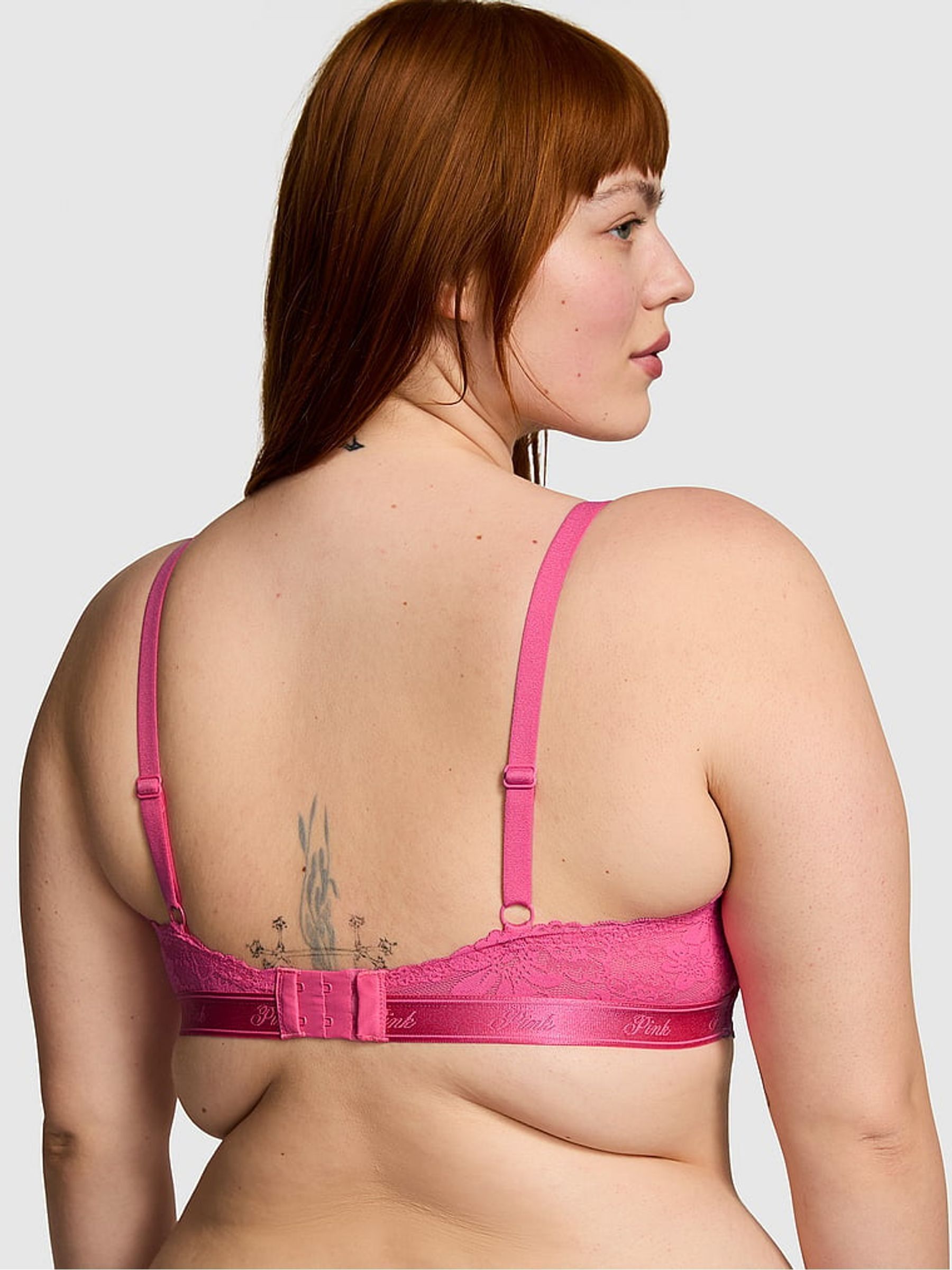 Pink Rose Balcony Lace Push Up Bra - Image 2 of 3