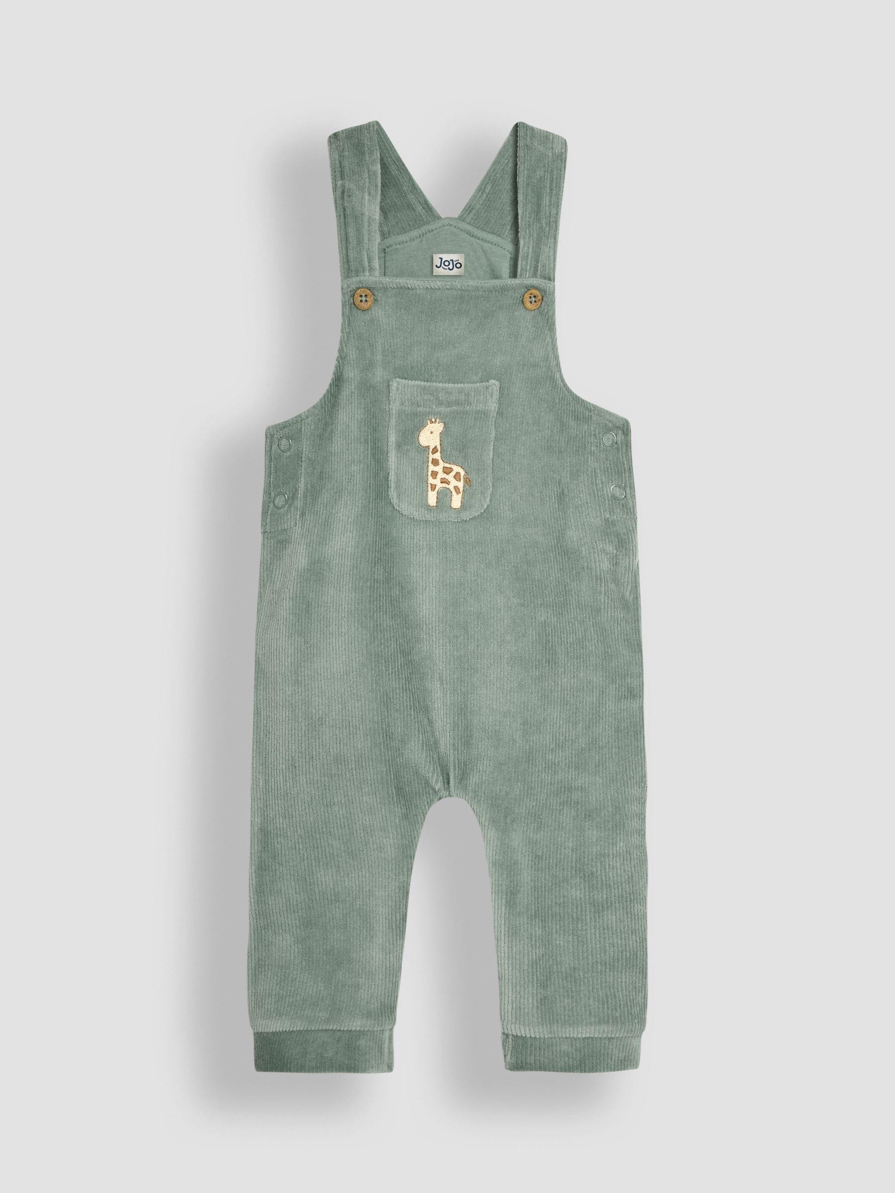 Green Giraffe Appliqué Dungarees & Print Top Set - Image 2 of 8