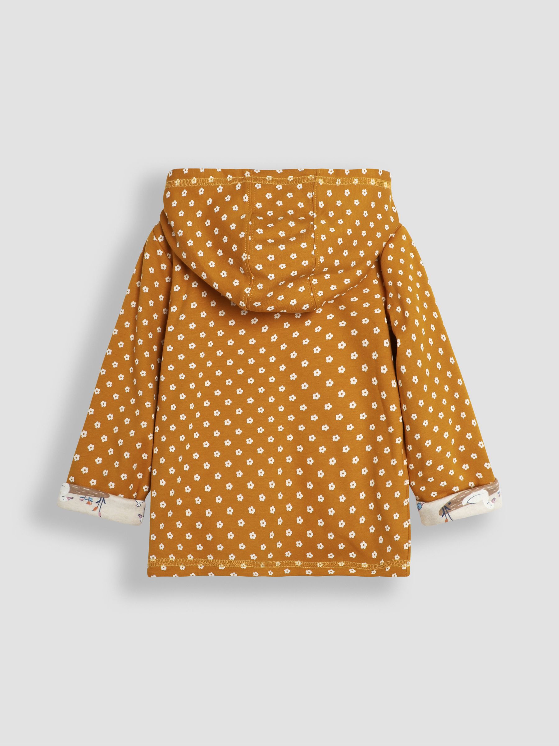 Mustard Yellow Duck Appliqué Reversible Hoodie - Image 3 of 8