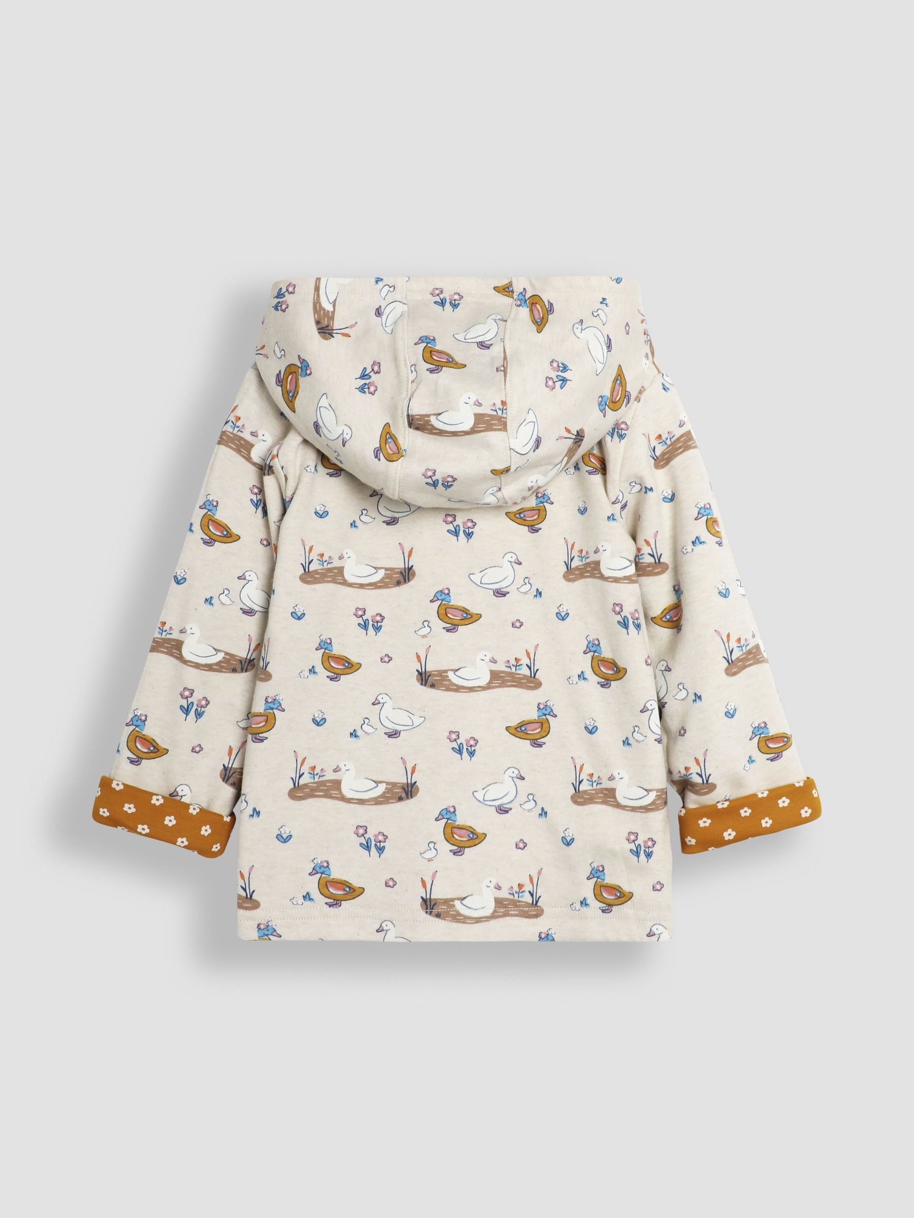Mustard Yellow Duck Appliqué Reversible Hoodie - Image 5 of 8
