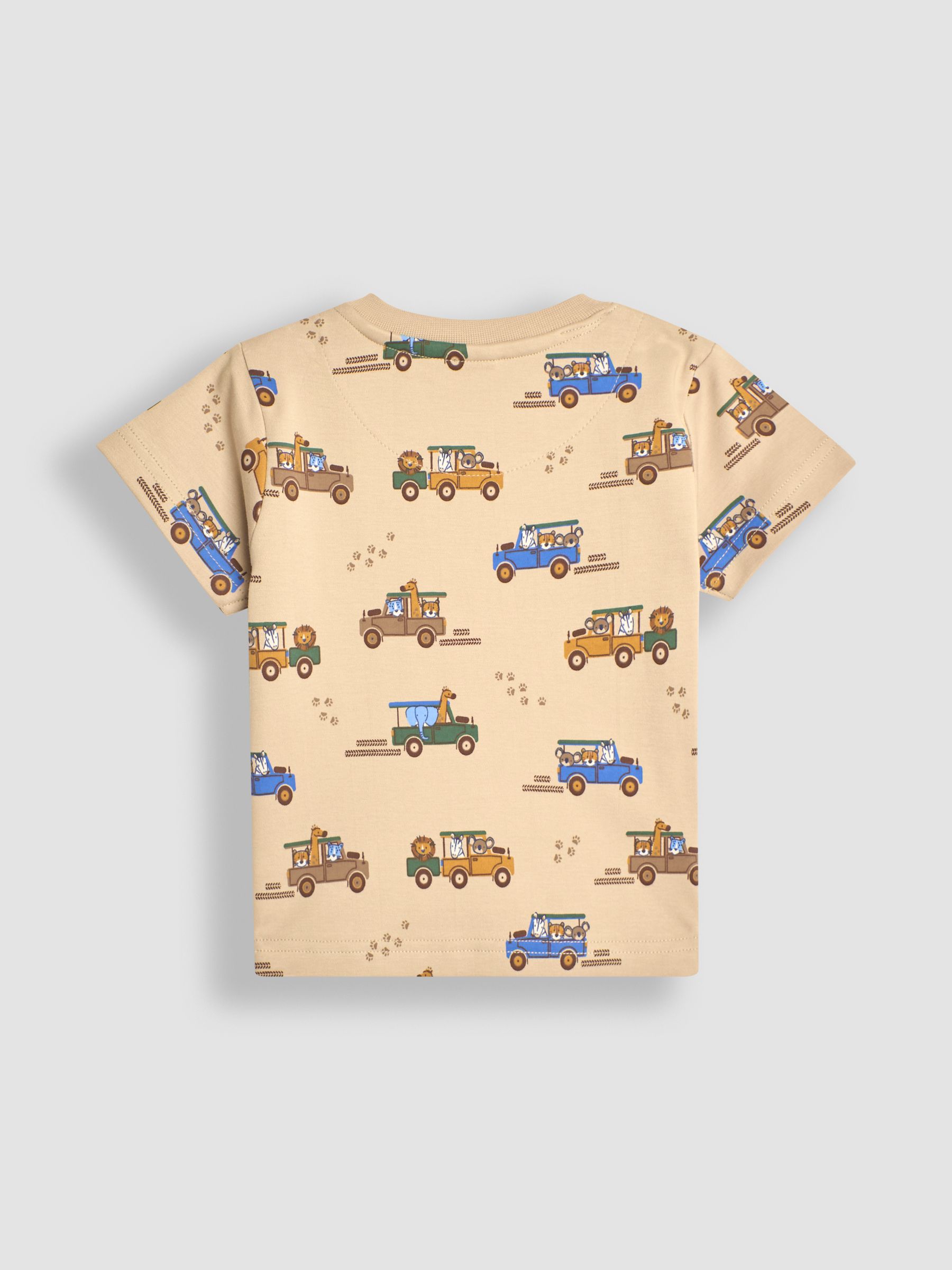 Mocha Safari Vehicles Print & Stripe 2-Pack Pocket T-Shirts - Image 3 of 6