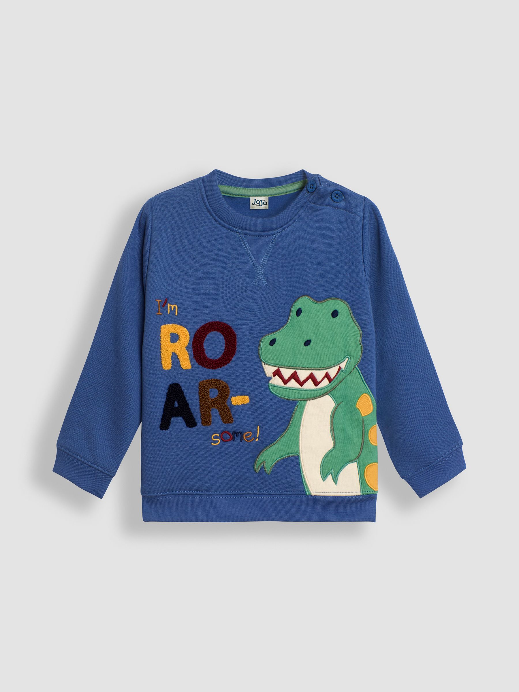 Denim Blue TRex Appliqué Sweatshirt - Image 1 of 3
