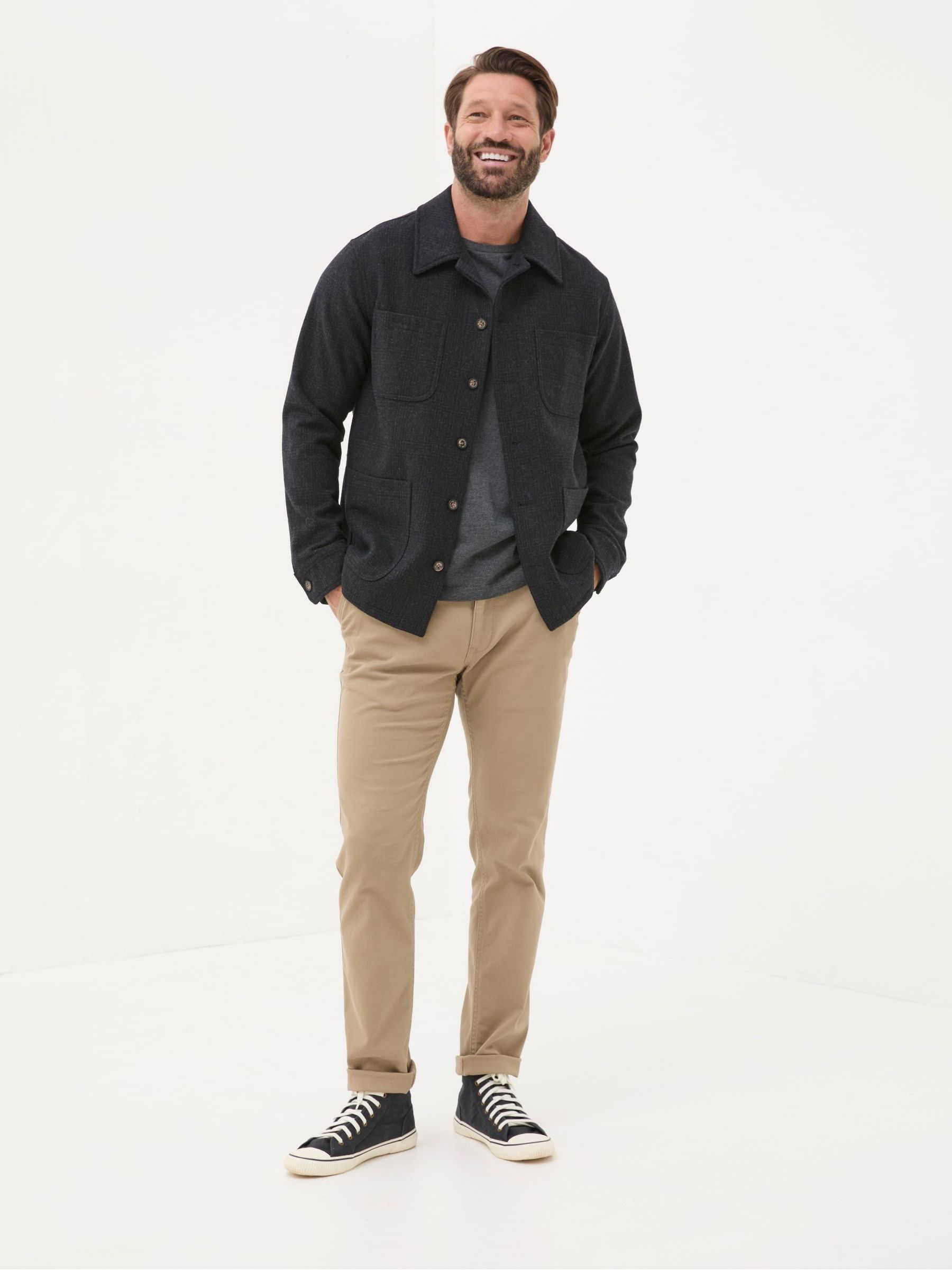 Dark Grey Wool Check Worker Jacket - Image 5 of 7