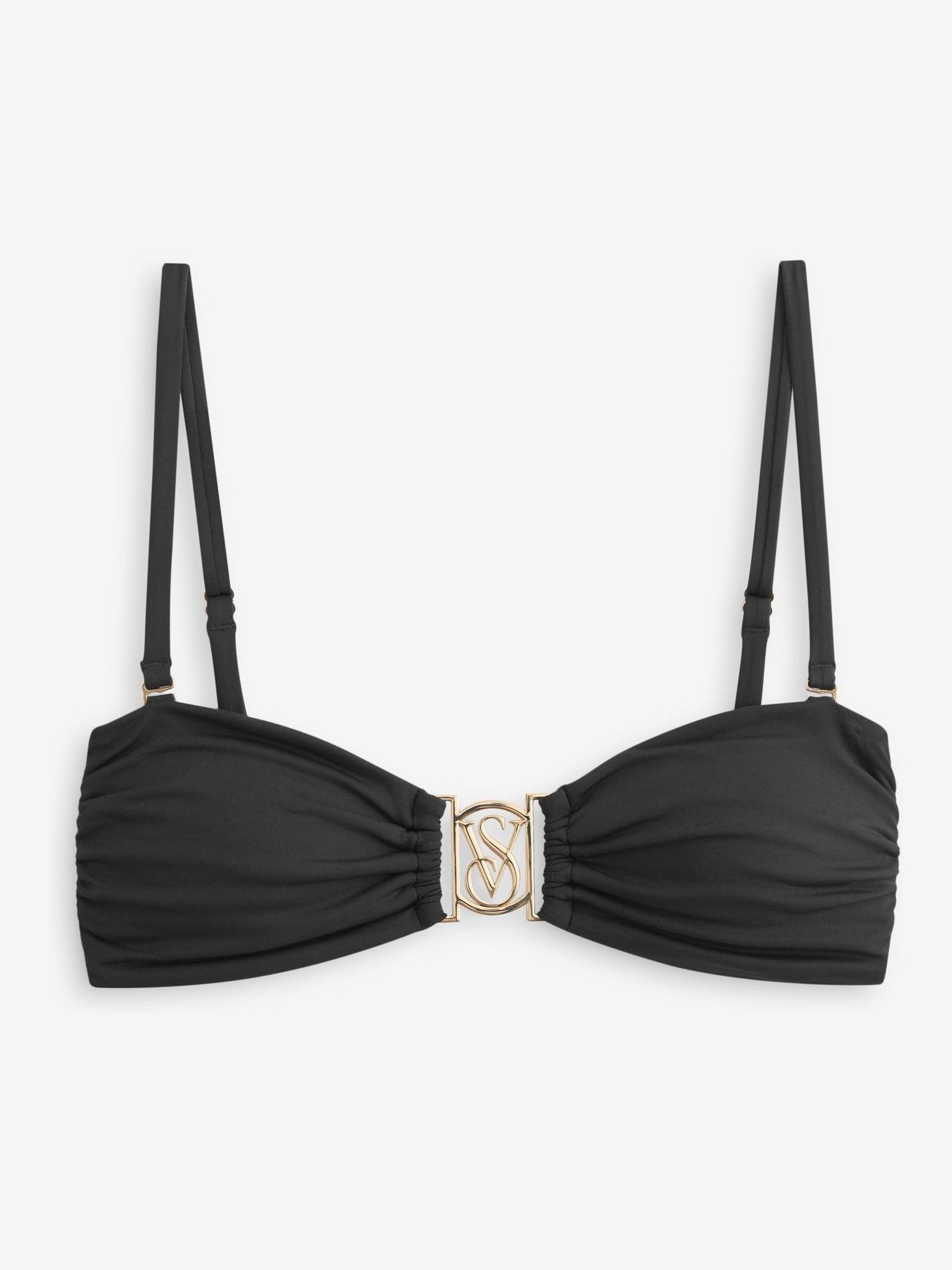 Black Logo Hardware Bandeau Bikini Top - Image 5 of 5