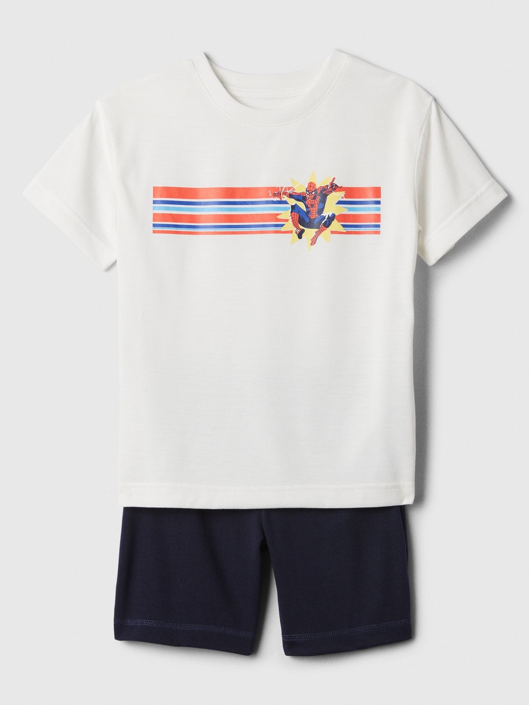 White Marvel Spider-Man Short Sleeve Pyjama Set (3-13yrs) - Image 1 of 1