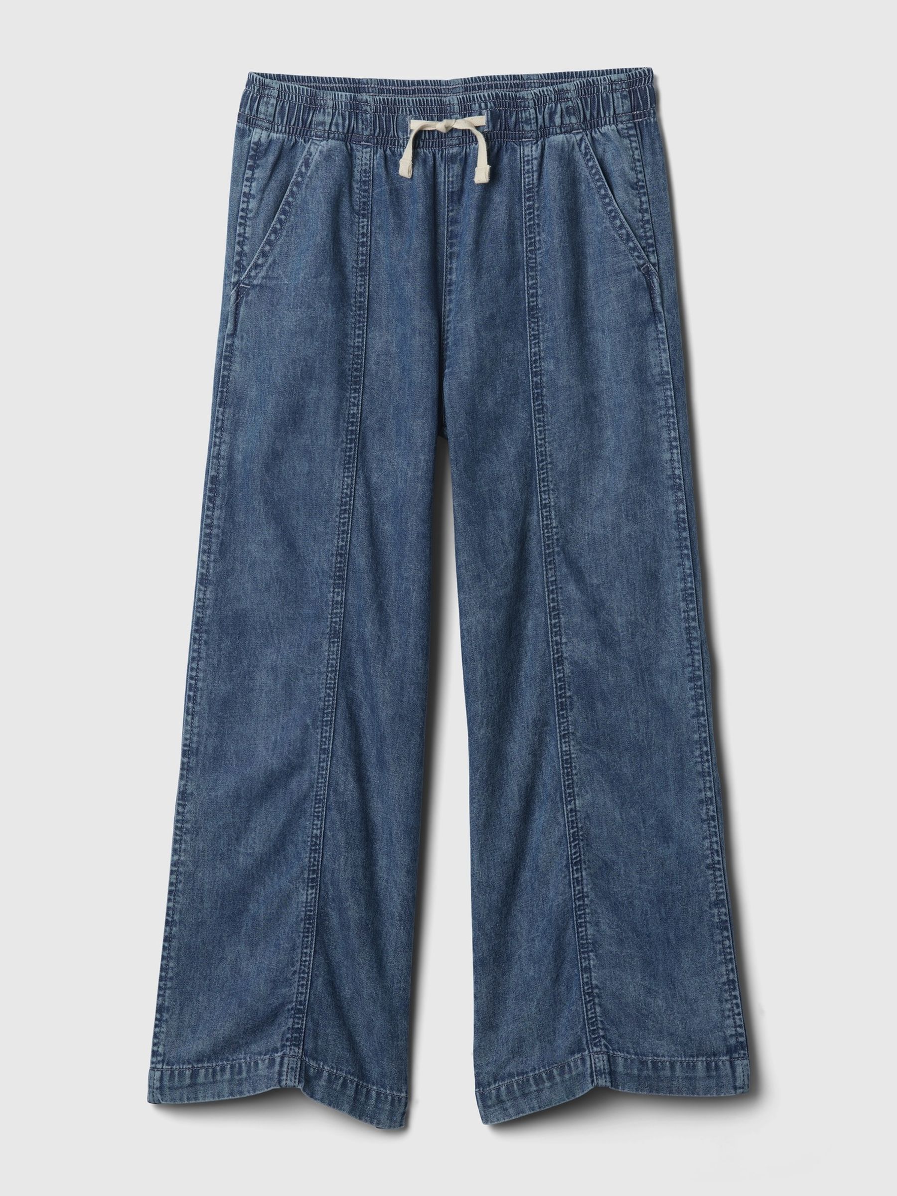 Blue Pull On Wide Leg Jeans (4-13yrs) - Image 5 of 6