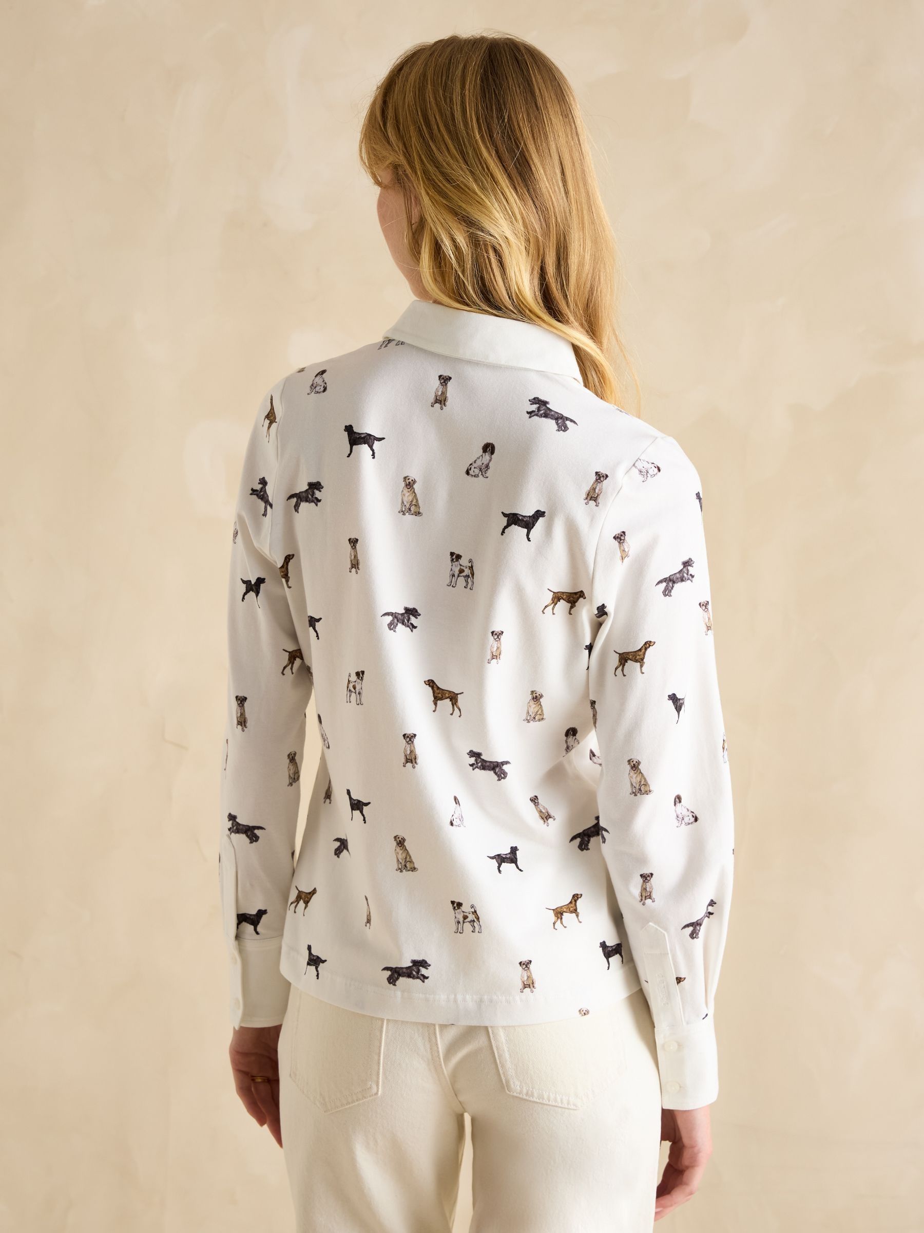Cream Dogs Joules X Eleanor Tomlinson Jersey Shirt - Image 2 of 6