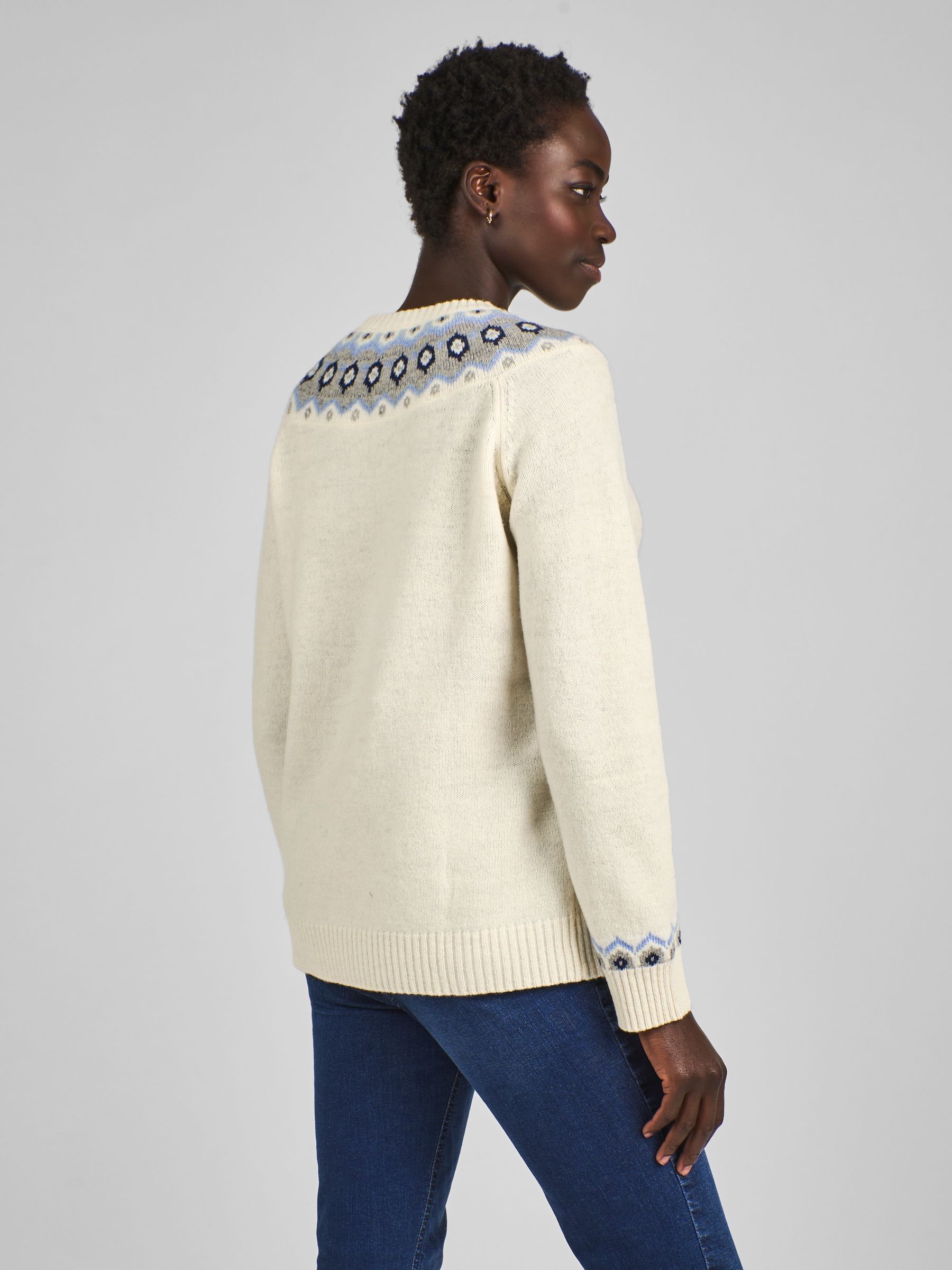 Ecru Christmas Penguin Fair Isle Pattern Jumper - Image 2 of 4