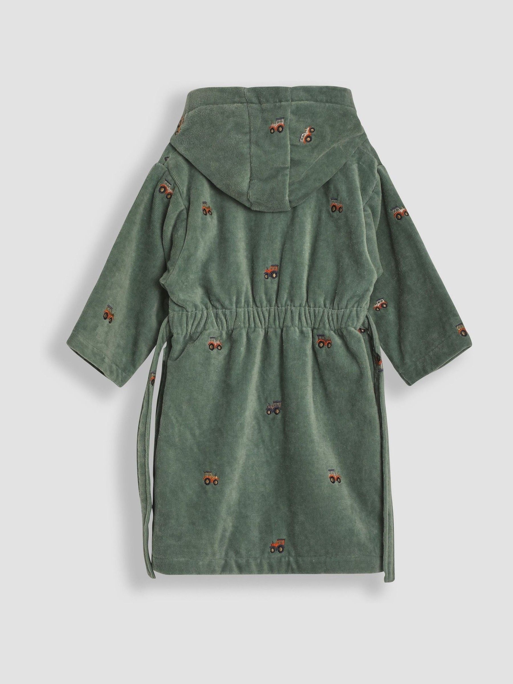 Khaki Tractor Embroidered Towelling Robe - Image 4 of 5
