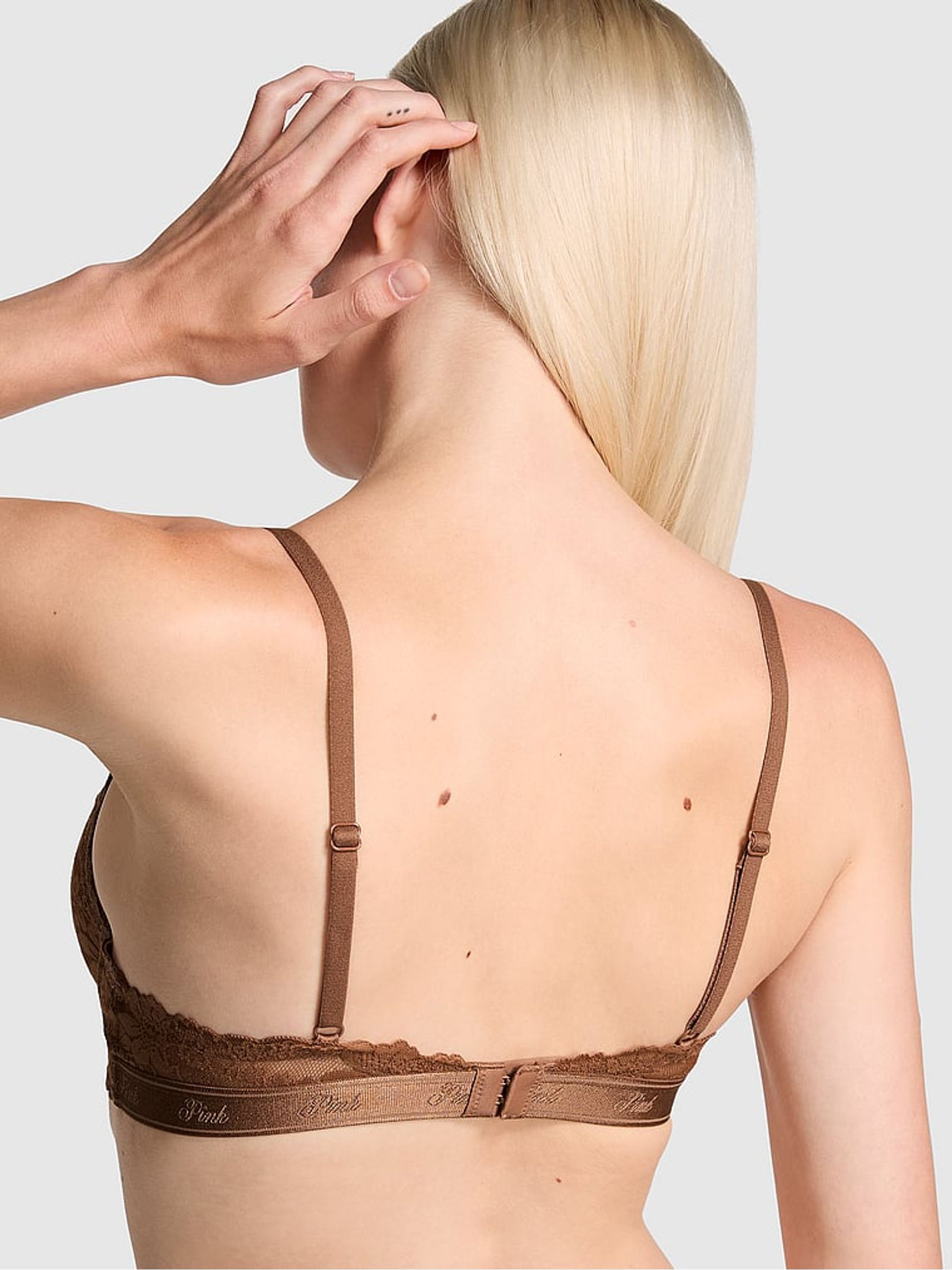 Caramel Nude Balcony Lace Push Up Bra - Image 2 of 4