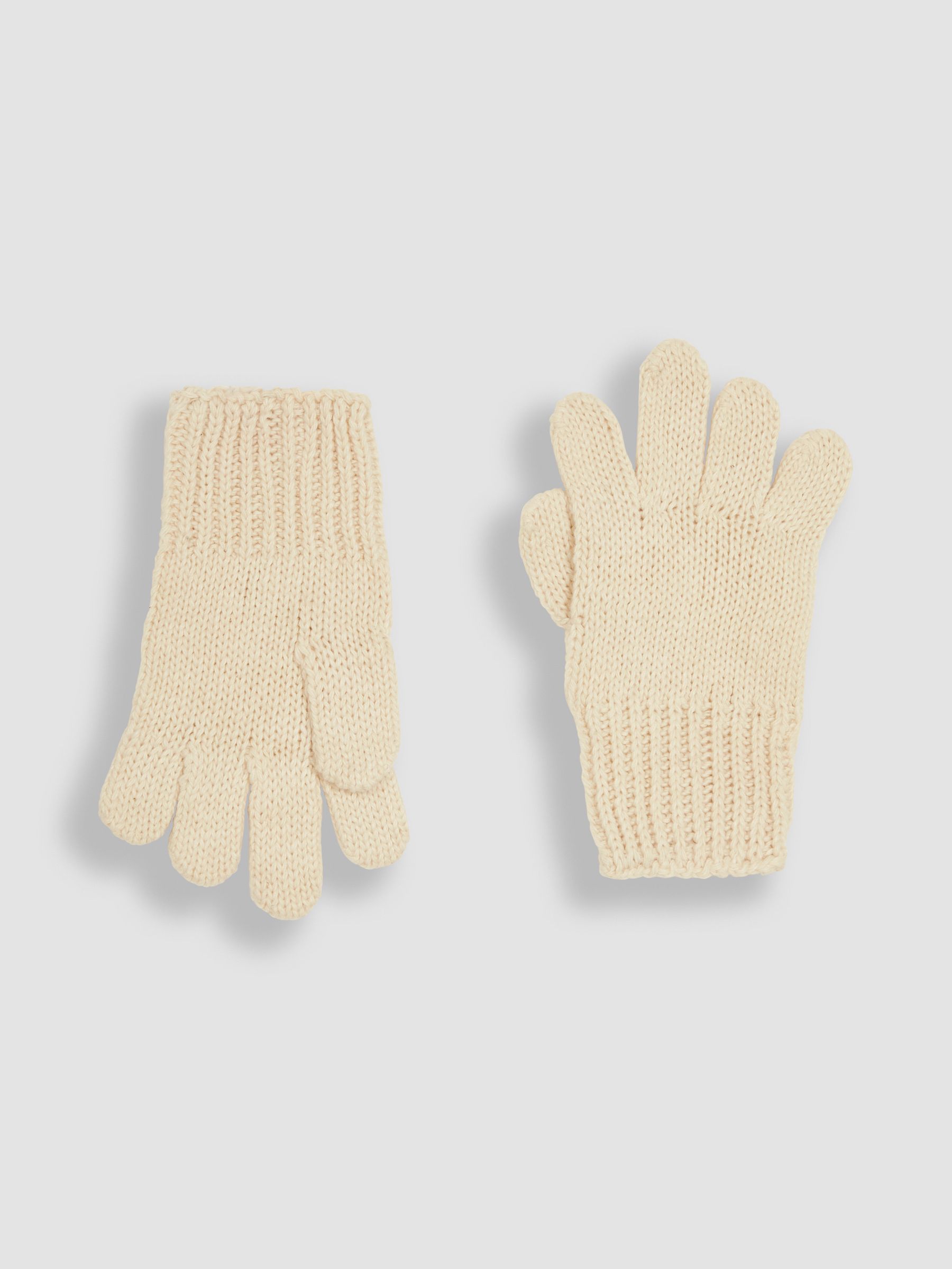 Cream Rib Hat & Gloves Set - Image 3 of 4