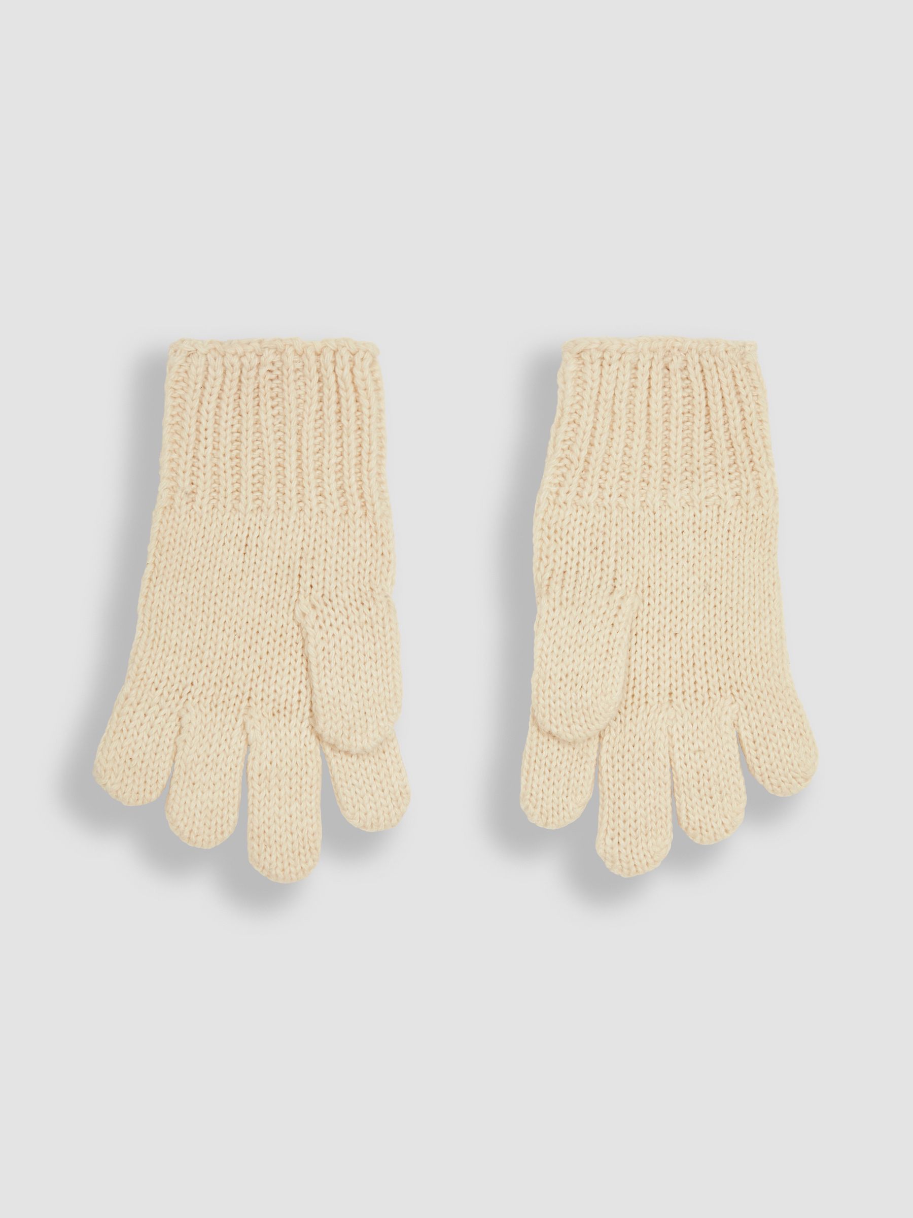 Cream Rib Hat & Gloves Set - Image 4 of 4