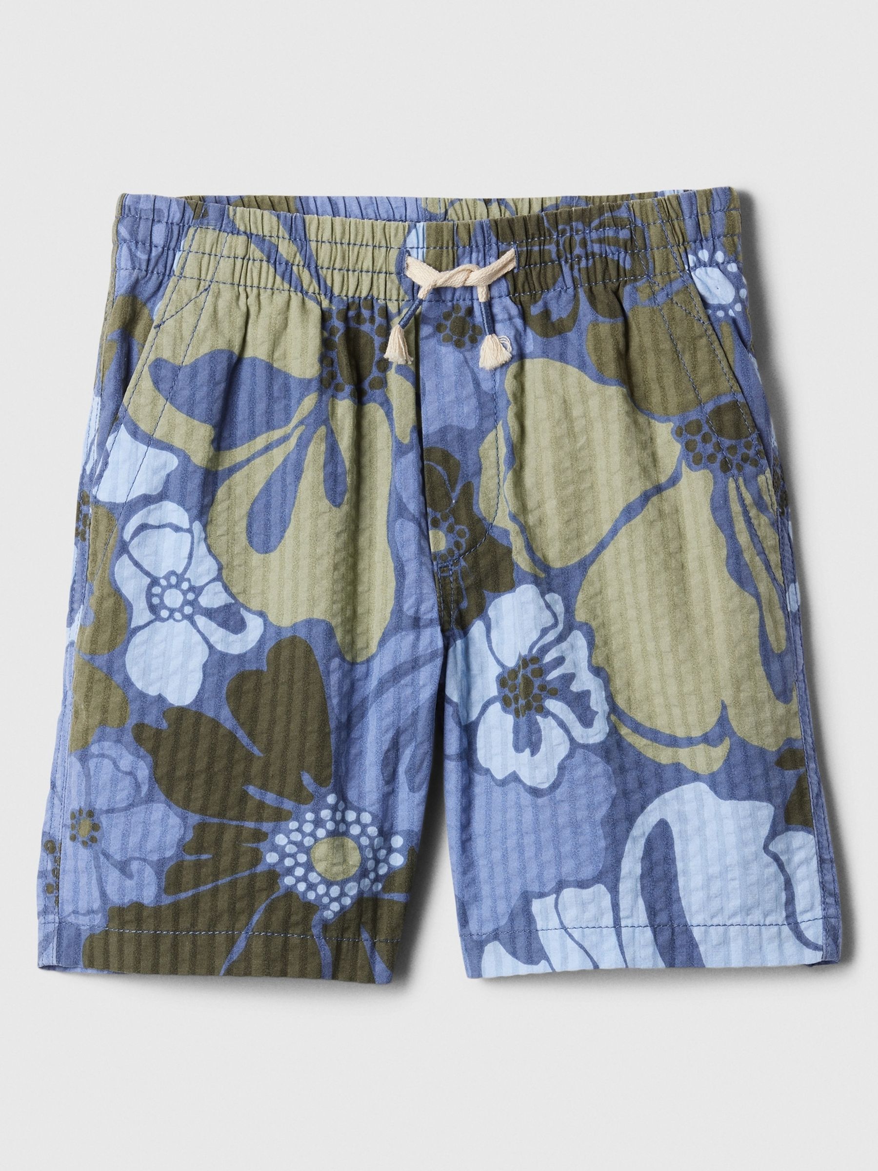 Blue Seersucker Shorts (4-13yrs) - Image 1 of 4