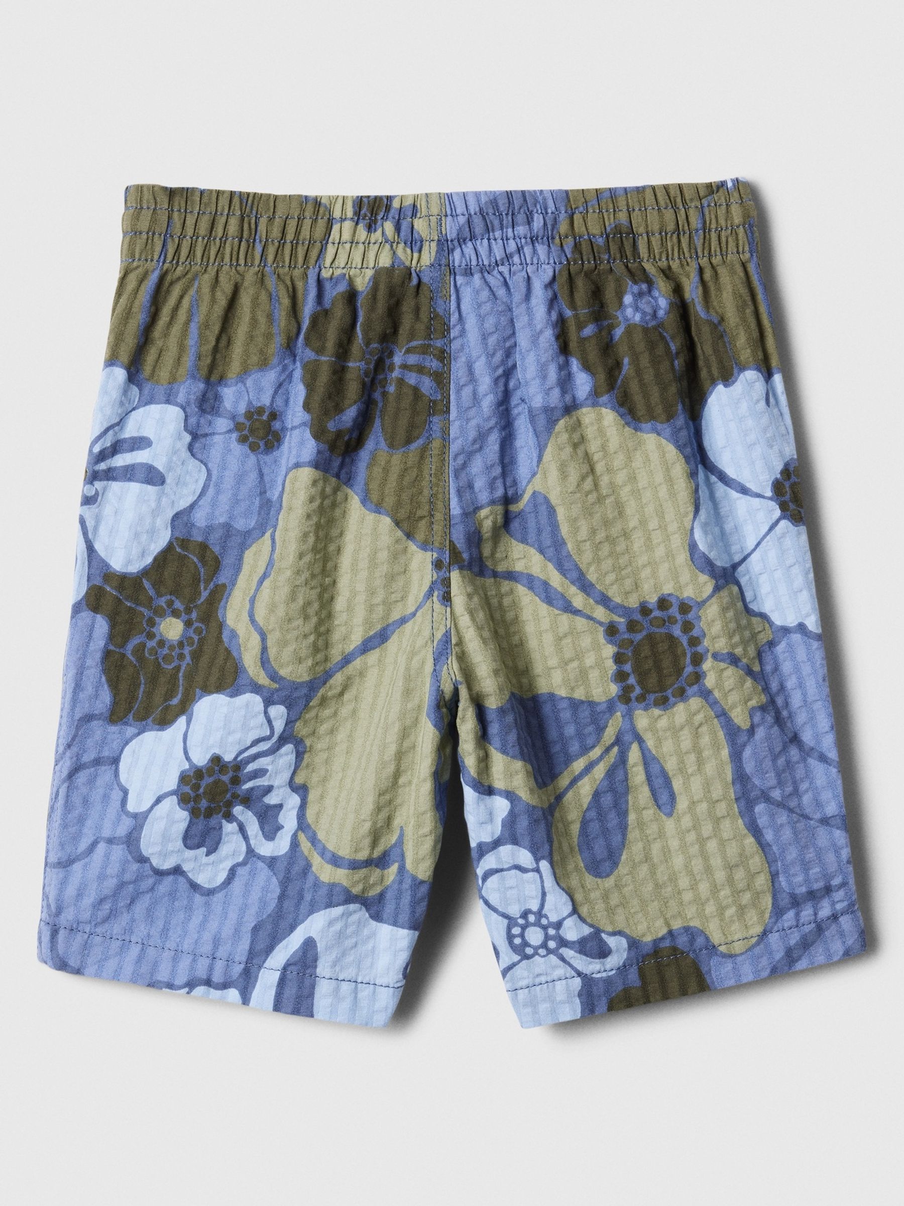 Blue Seersucker Shorts (4-13yrs) - Image 2 of 4