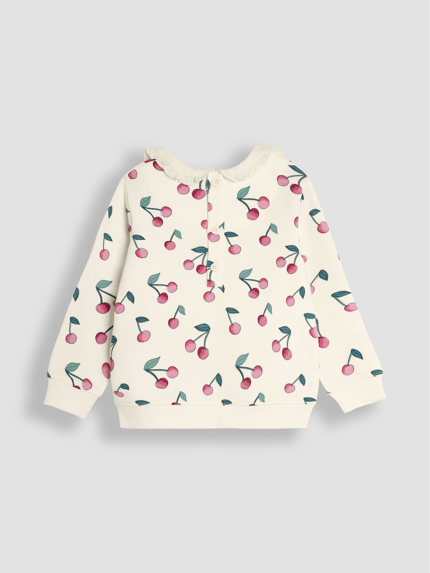 Cream Cherry Print Sweatshirt & Cord Jeggings Set - Image 3 of 5
