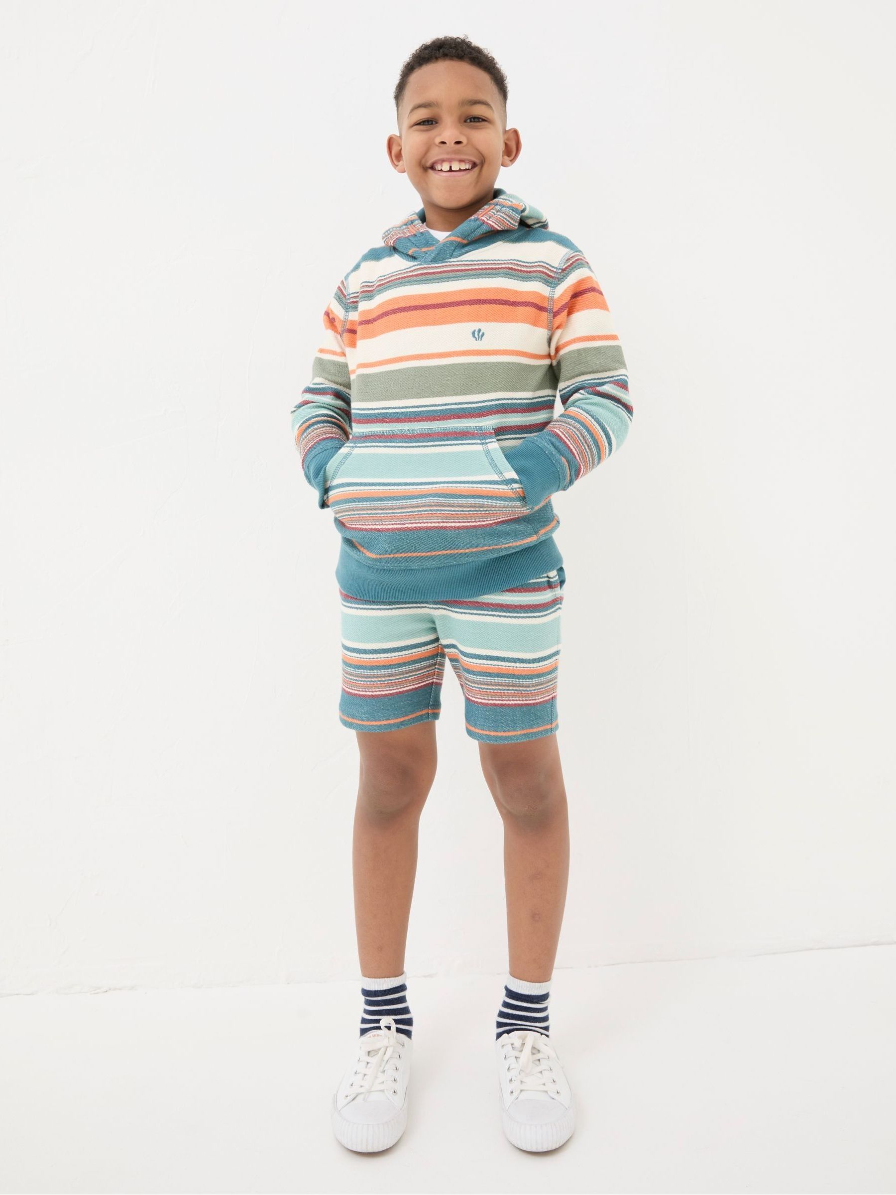 Blue Trescowe Stripe Popover Hoodie - Image 1 of 4 Blue Trescowe Stripe Popover Hoodie - Image 1 of 4