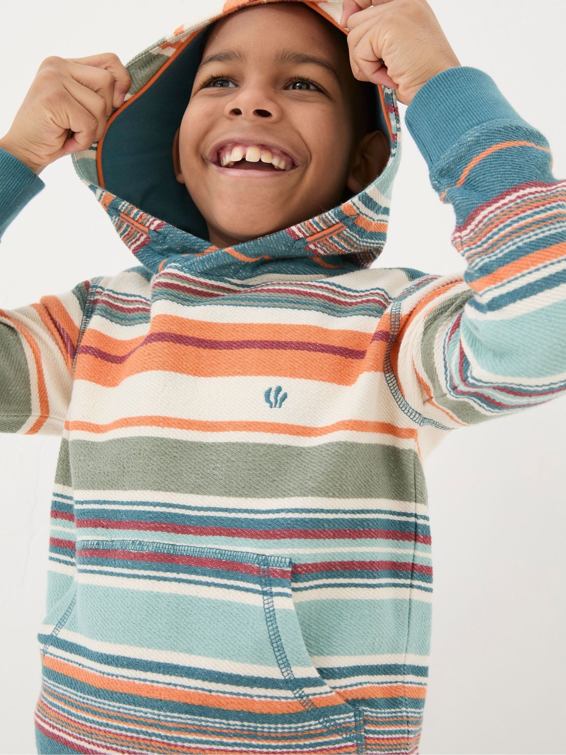 Blue Trescowe Stripe Popover Hoodie - Image 3 of 4