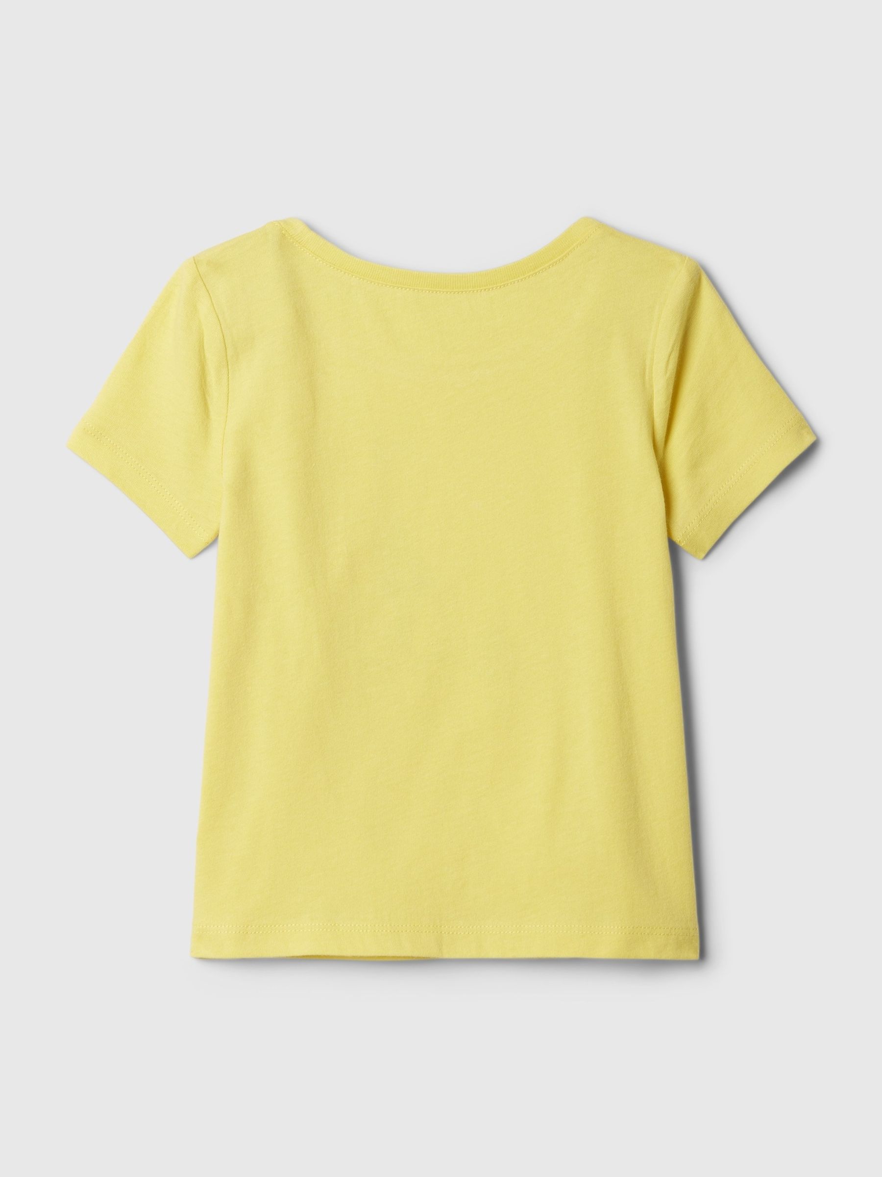 Yellow Cotton Logo Graphic Short Sleeve Baby T-Shirt (Newborn-5yrs) - Image 2 of 3