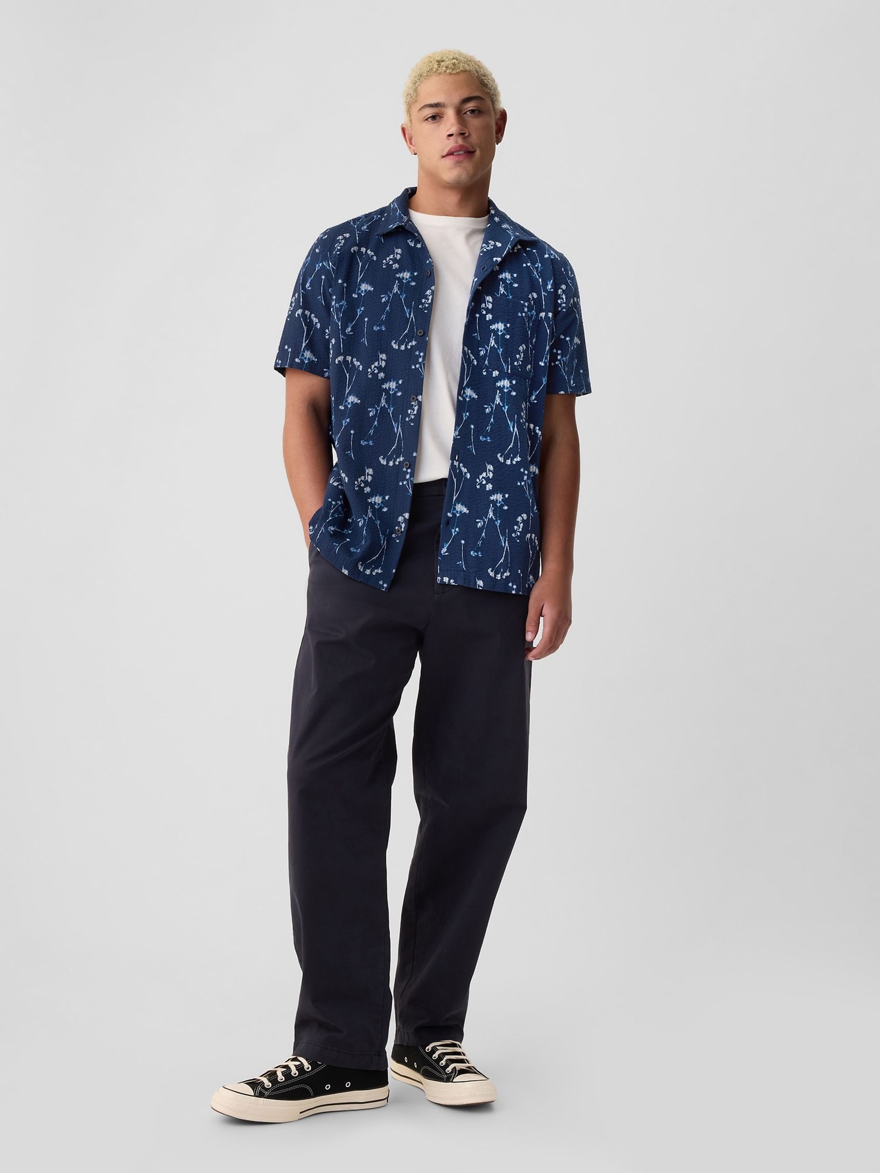 Blue Oxford Short Sleeve Shirt - Image 3 of 4