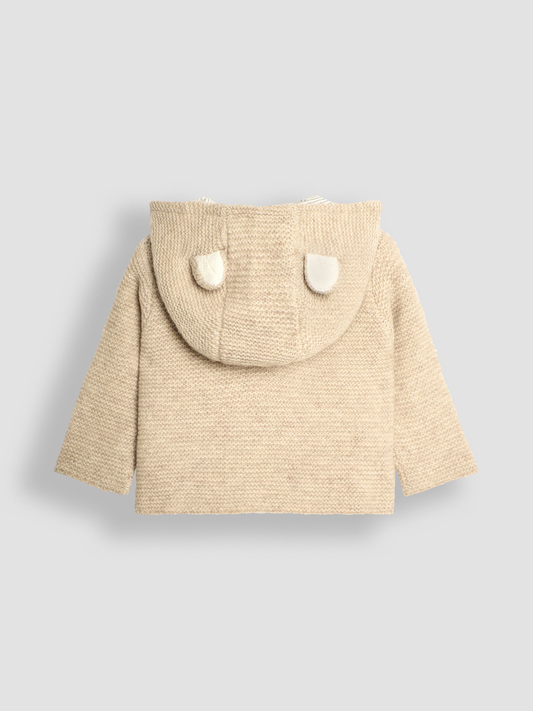 Natural Bear Hooded Baby Cardigan - Image 2 of 3