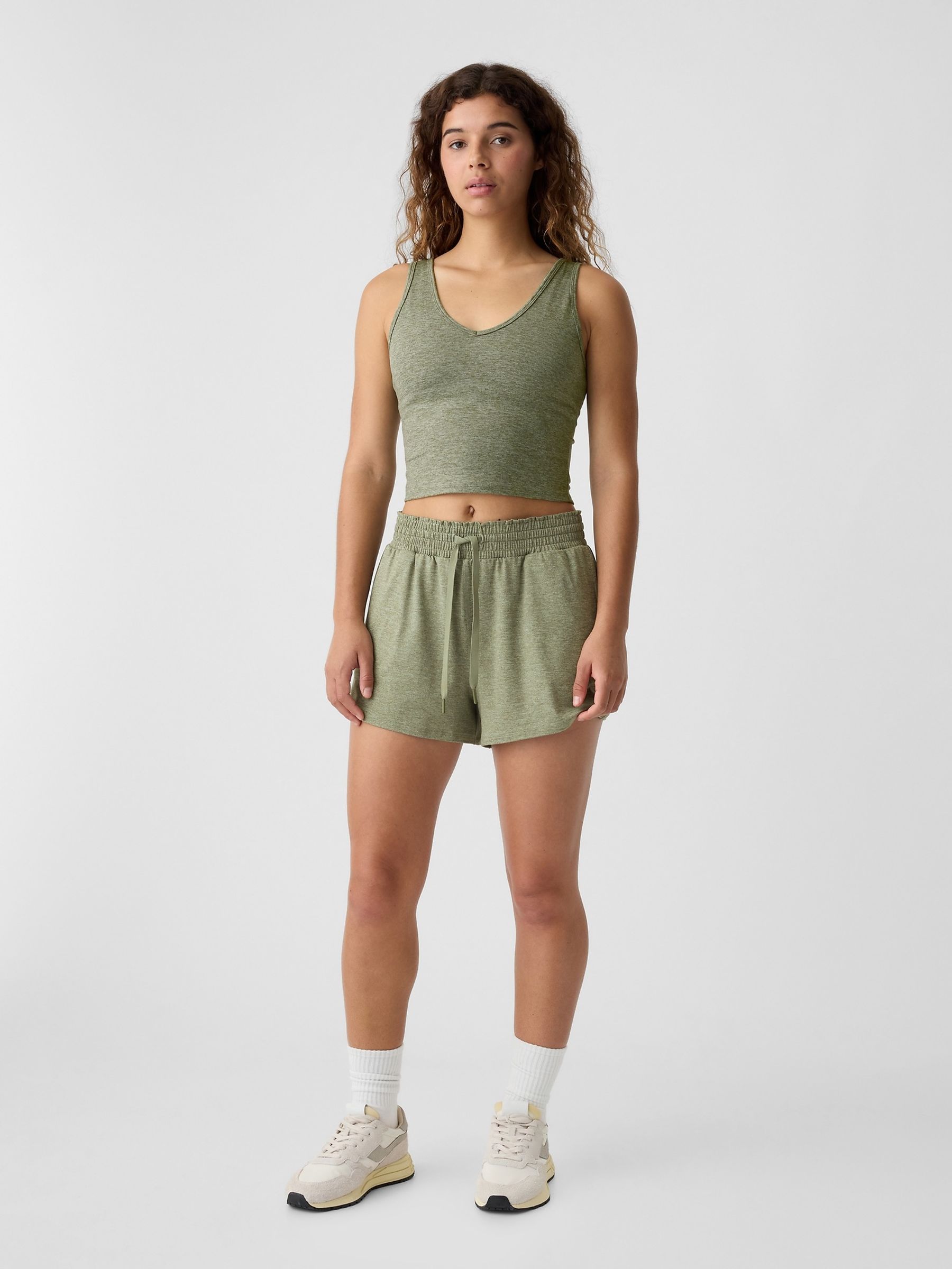Green Brushed V-Neck Jersey Brami - Image 3 of 5