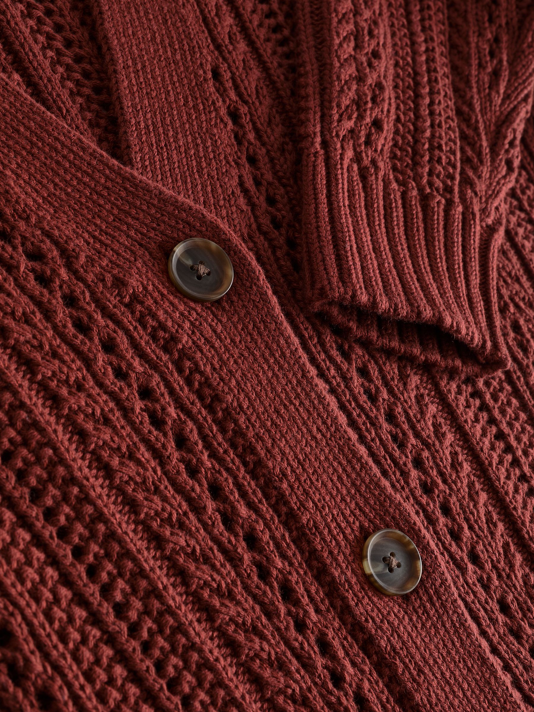 Brown Textured Cardigan - Image 3 of 3