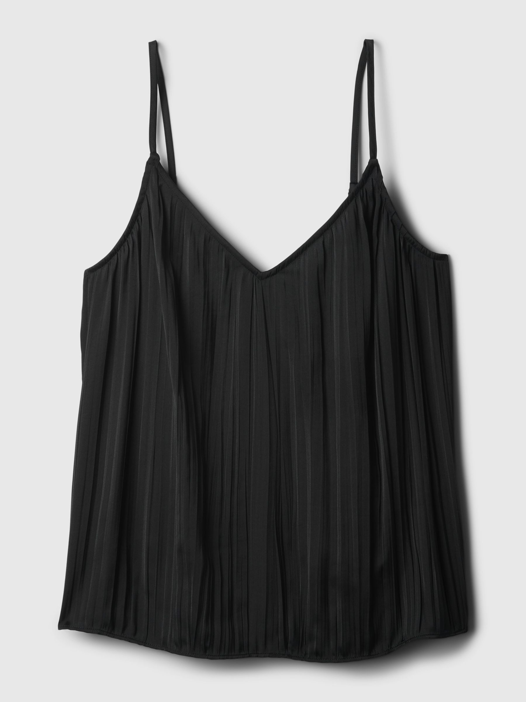 Black Pleated Satin Camisole - Image 5 of 5