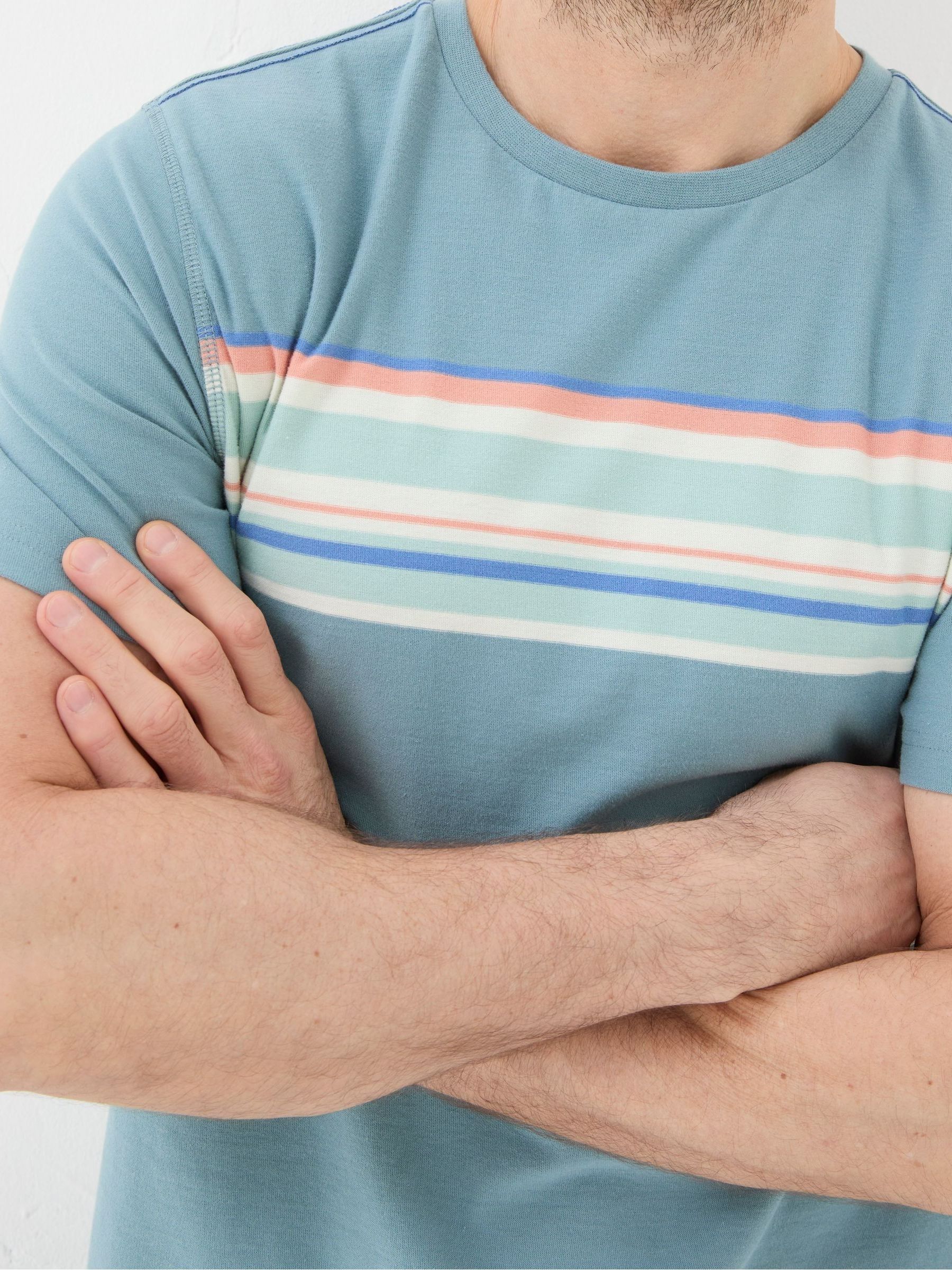 Blue Chest Stripe T-Shirt - Image 3 of 5