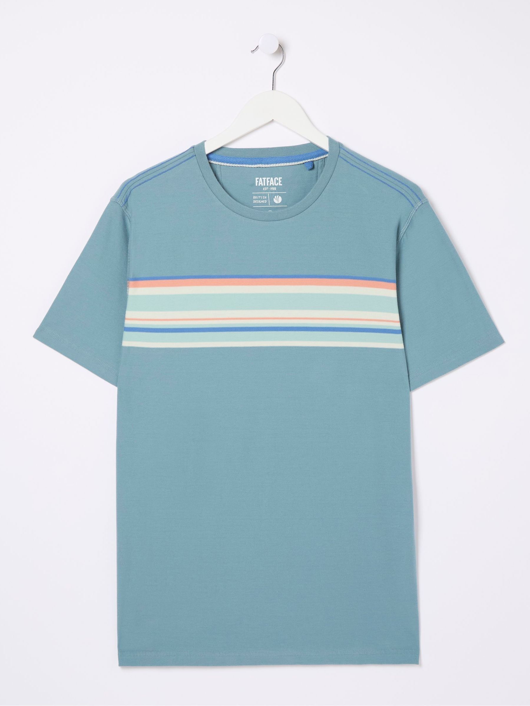 Blue Chest Stripe T-Shirt - Image 5 of 5