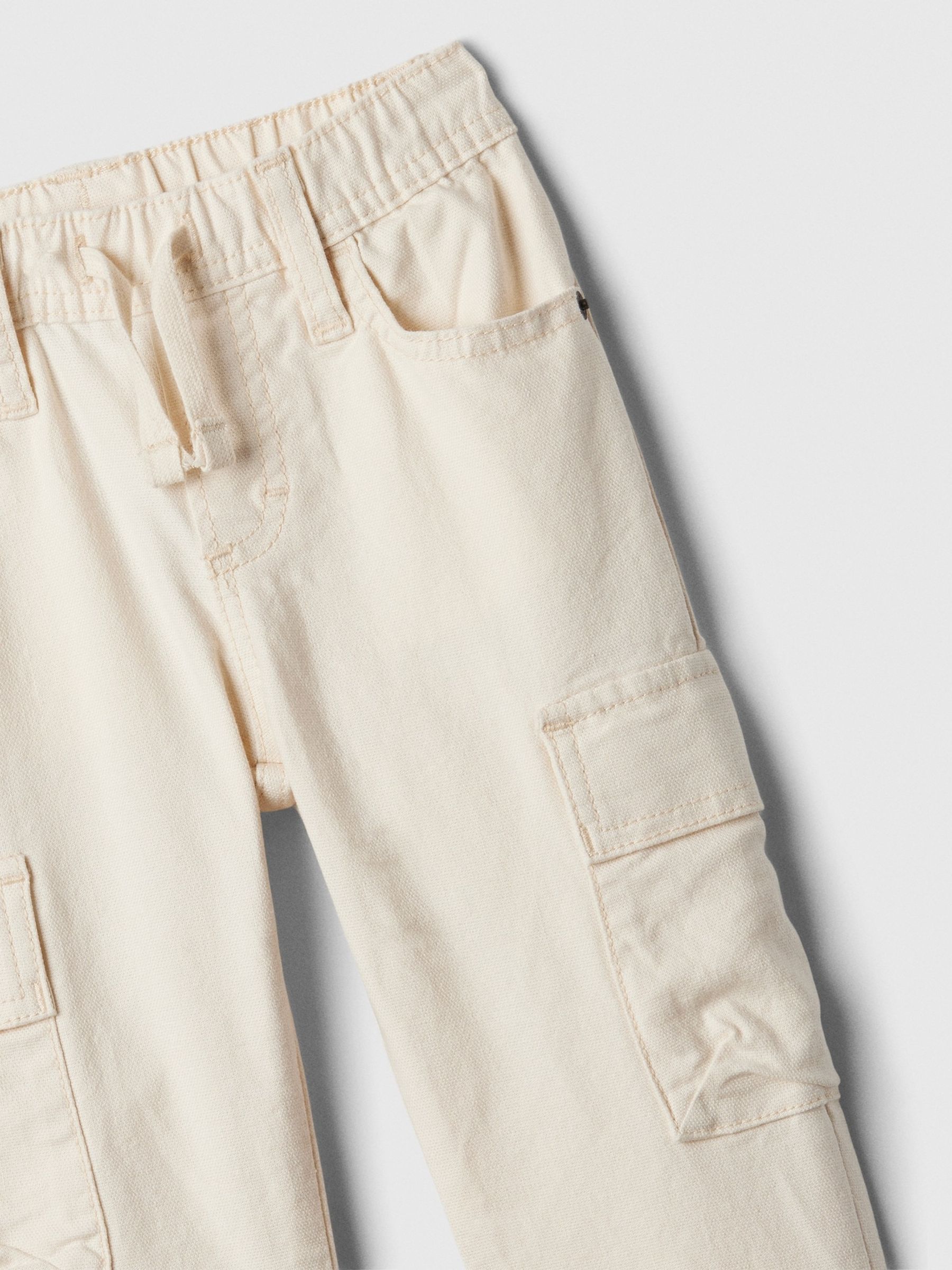 Cream Pull On Cargo Trousers (Newborn-5yrs) - Image 3 of 3
