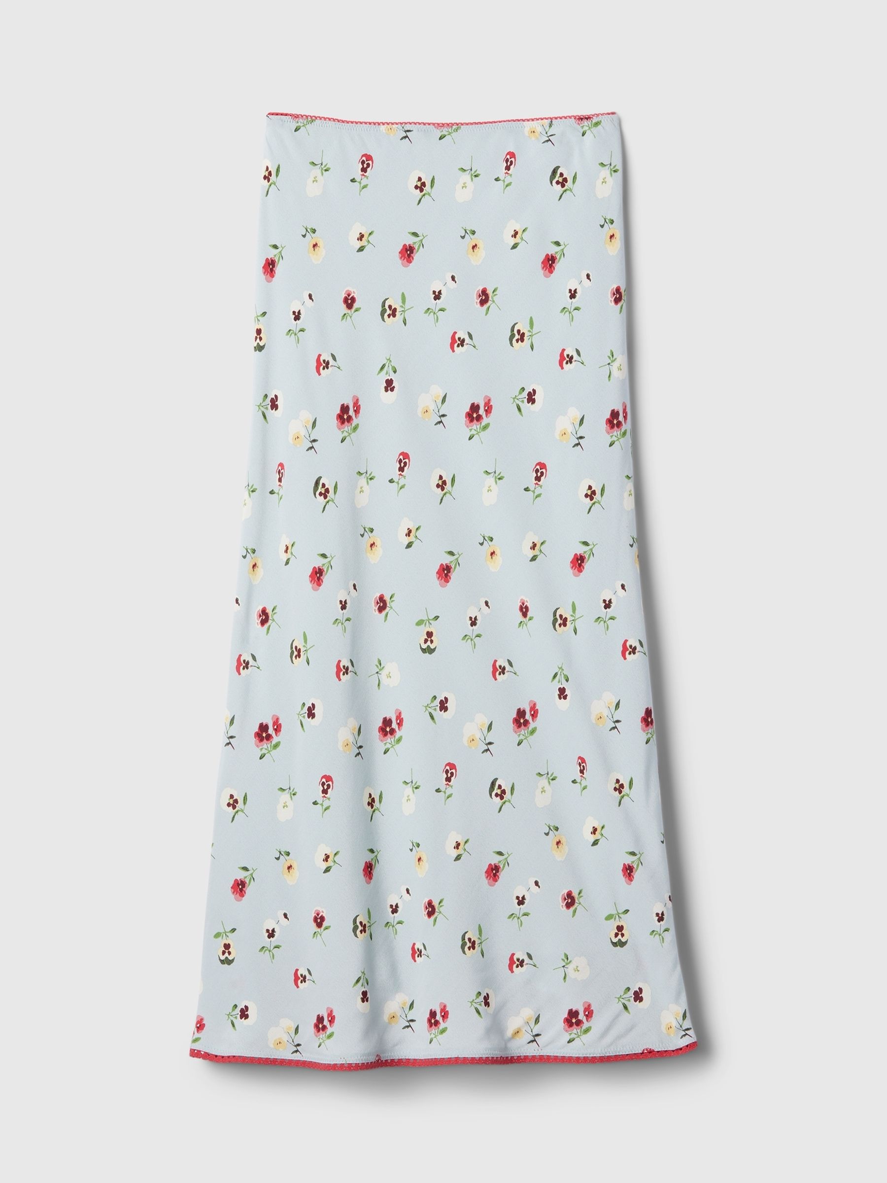 Light Blue DÔEN Floral Midi Skirt - Image 4 of 5