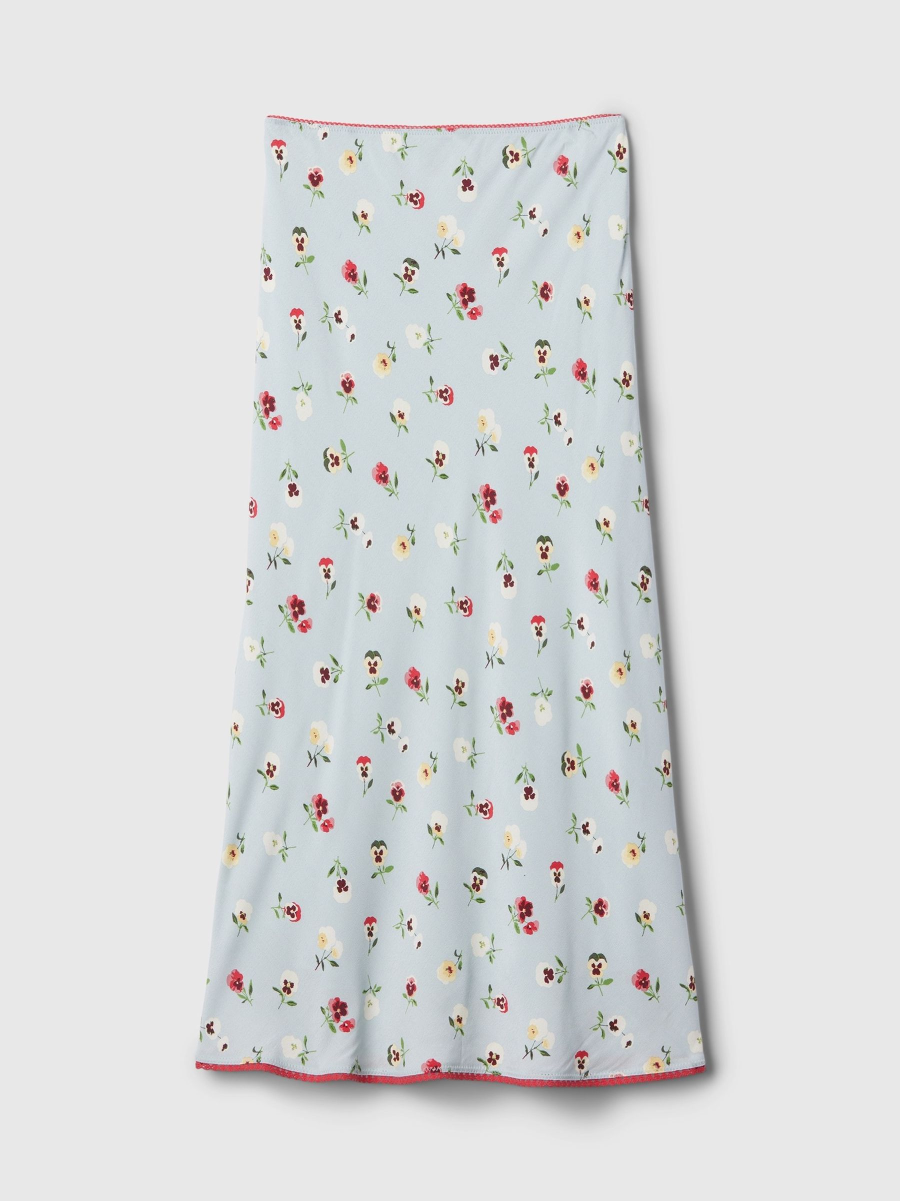 Light Blue DÔEN Floral Midi Skirt - Image 5 of 5