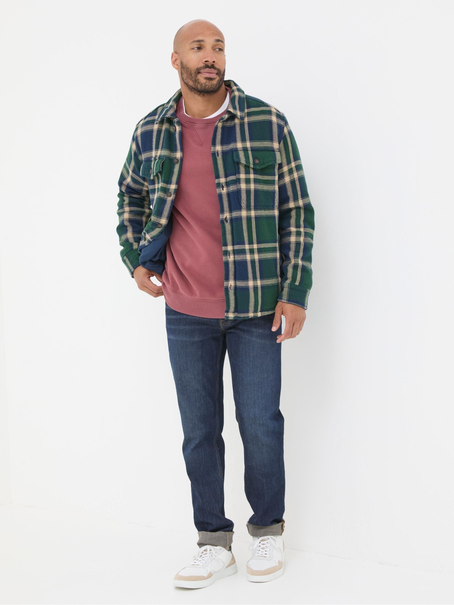 Ryton Dark Green Check Overshirt - Image 3 of 5