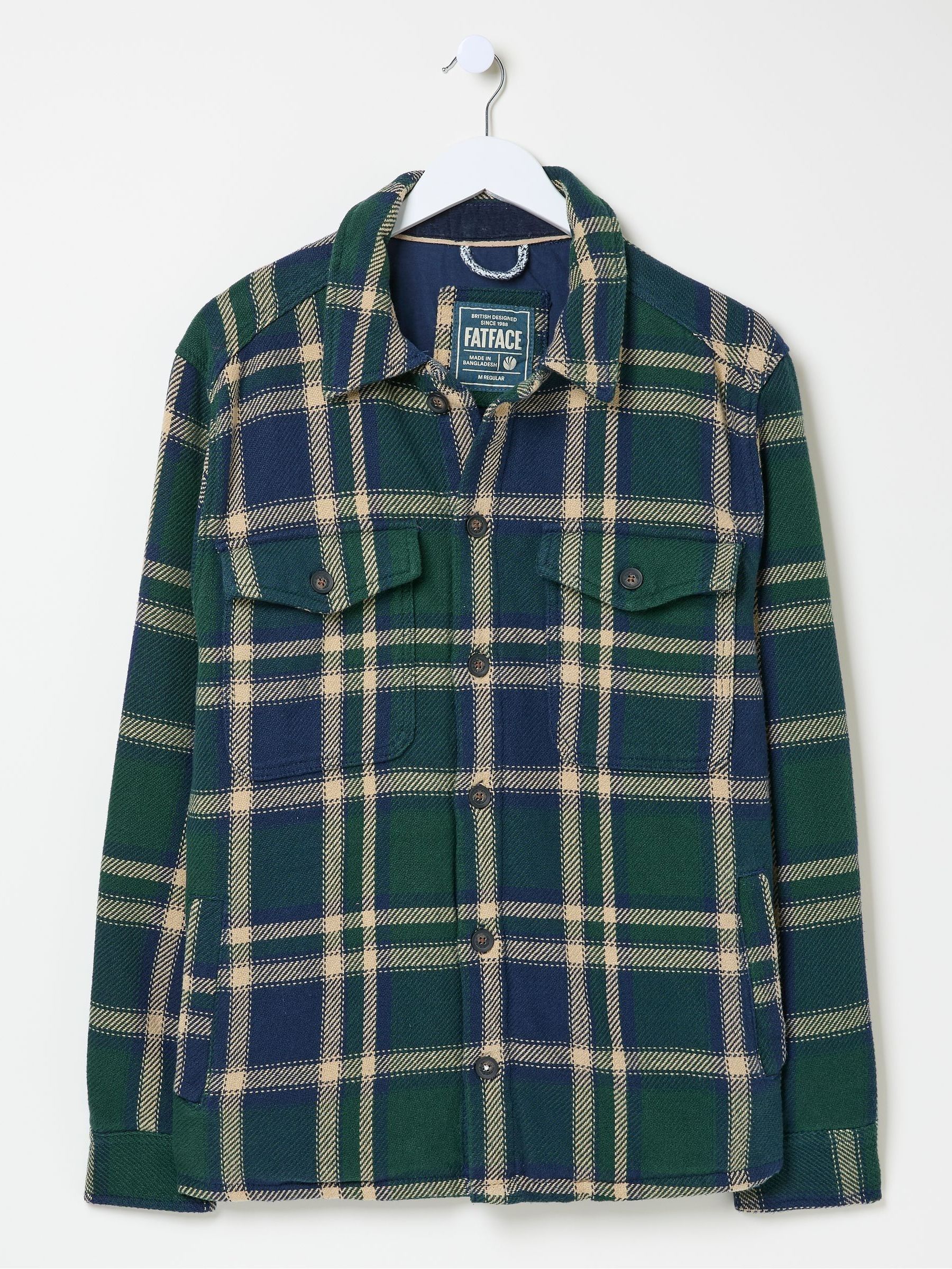 Ryton Dark Green Check Overshirt - Image 5 of 5